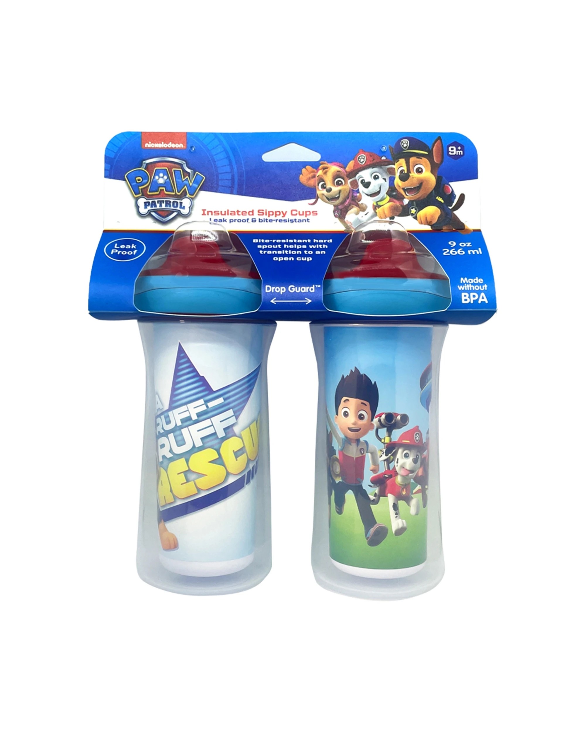 1 Paw Patrol 2pc Insulated Drinking Sippy Cup Toddler Kids 266ml - Multi, 1 of 1
