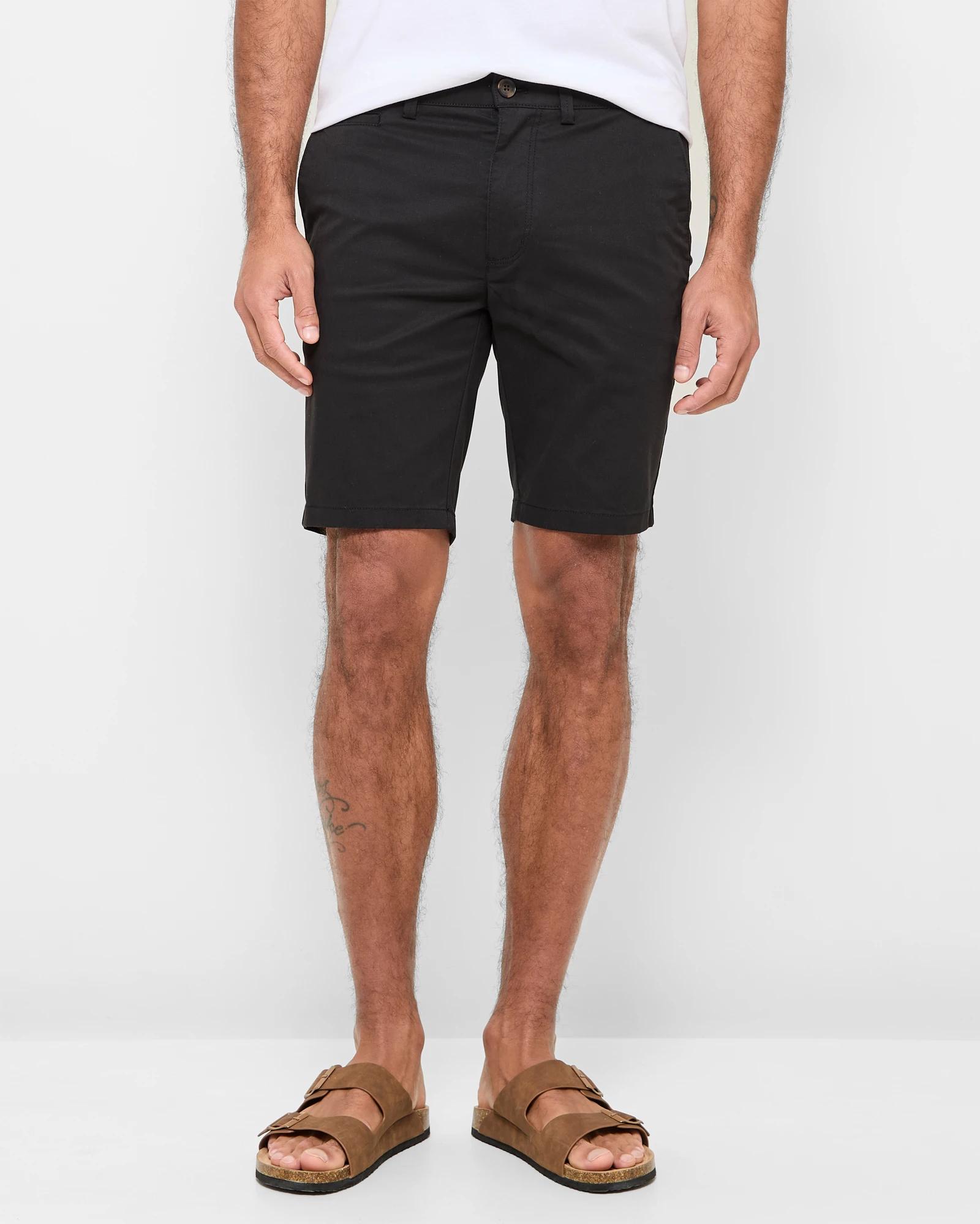 2 Target Australian Cotton Blend Slim Chino Shorts BLACK, 2 of 5