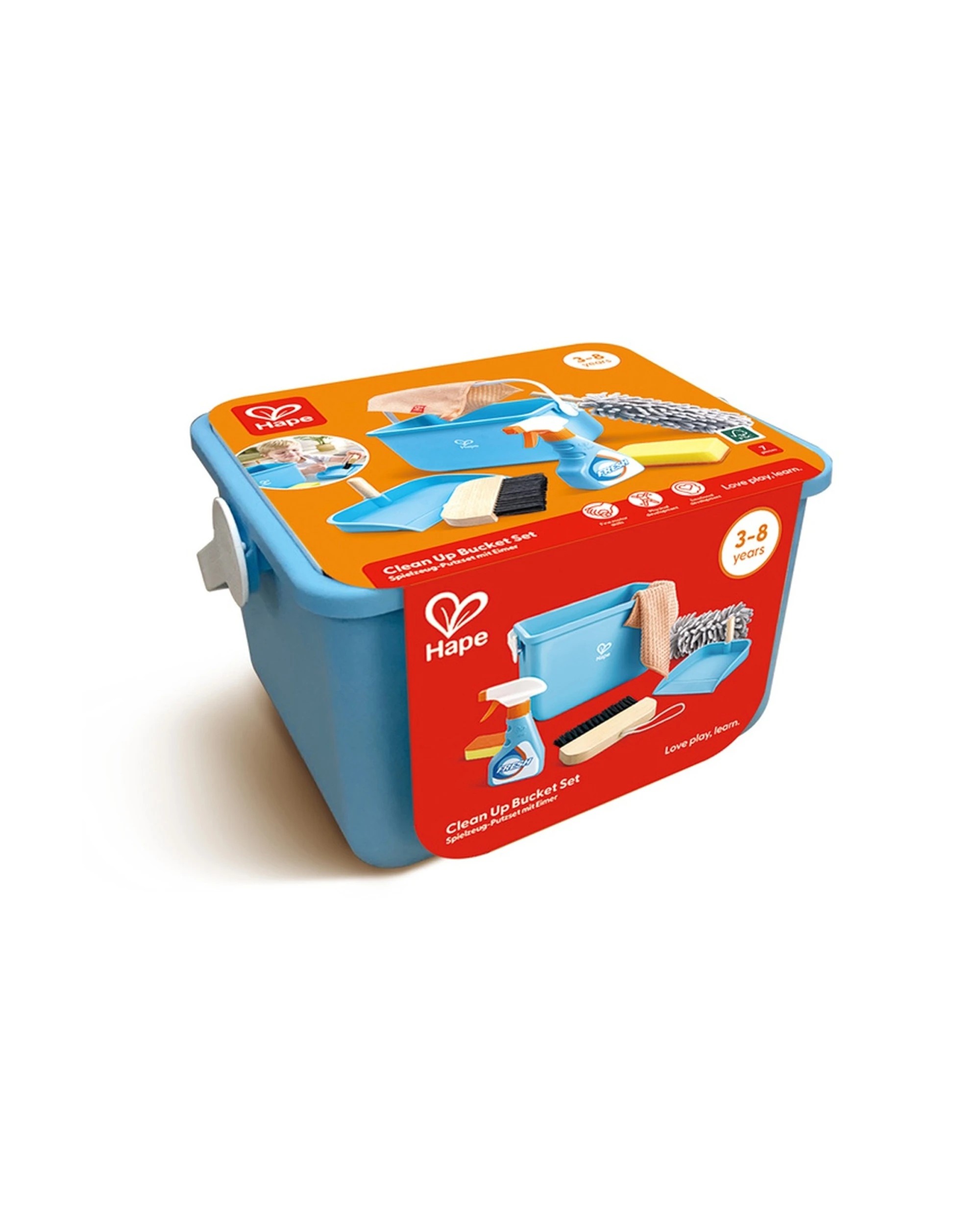 2 Hape Clean Up Bucket Set With Spray Dustpan Brush Kids - Multi, 2 of 5