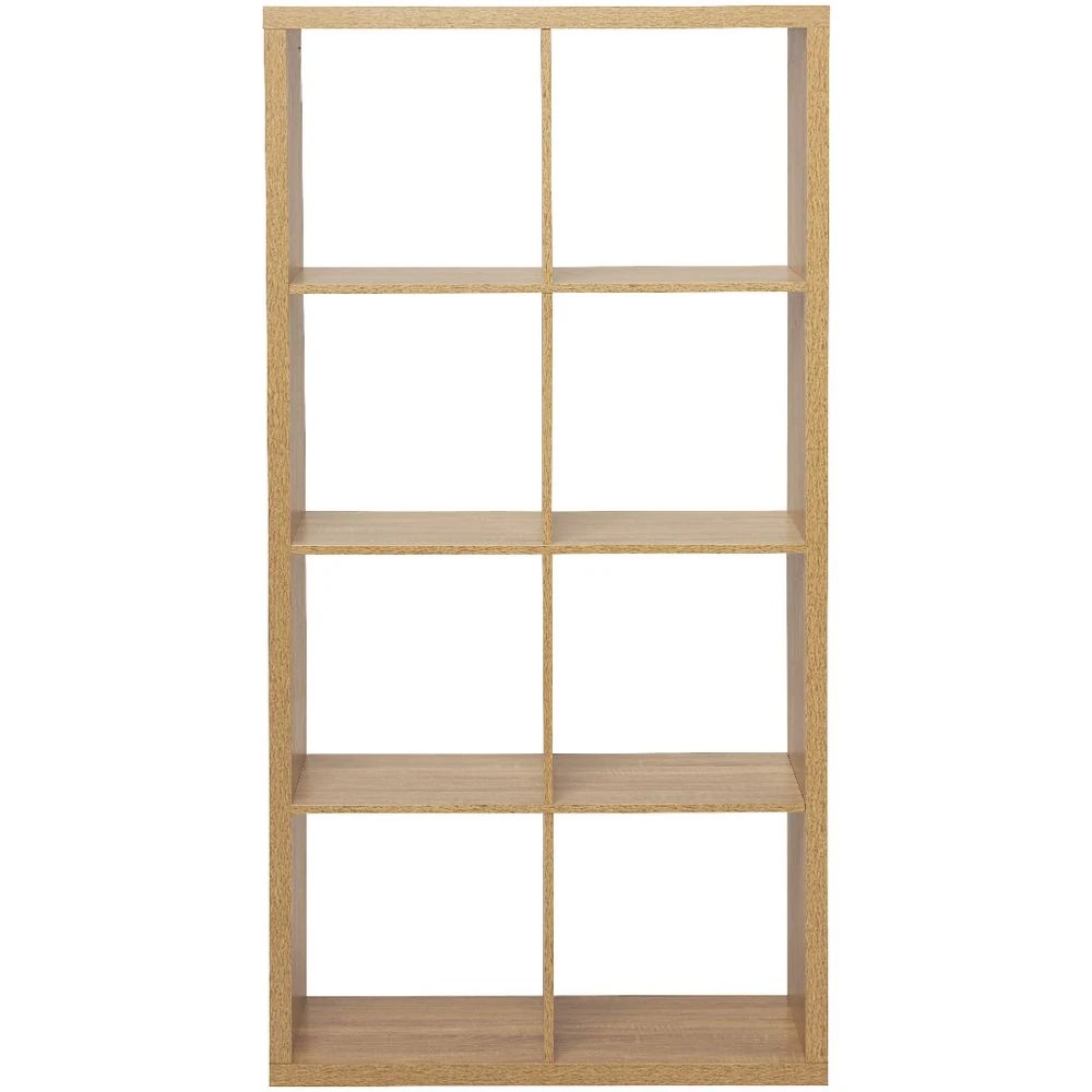 2 Horsen 8 Cube Bookcase Oak Shelves Home Office Storage, 2 of 5