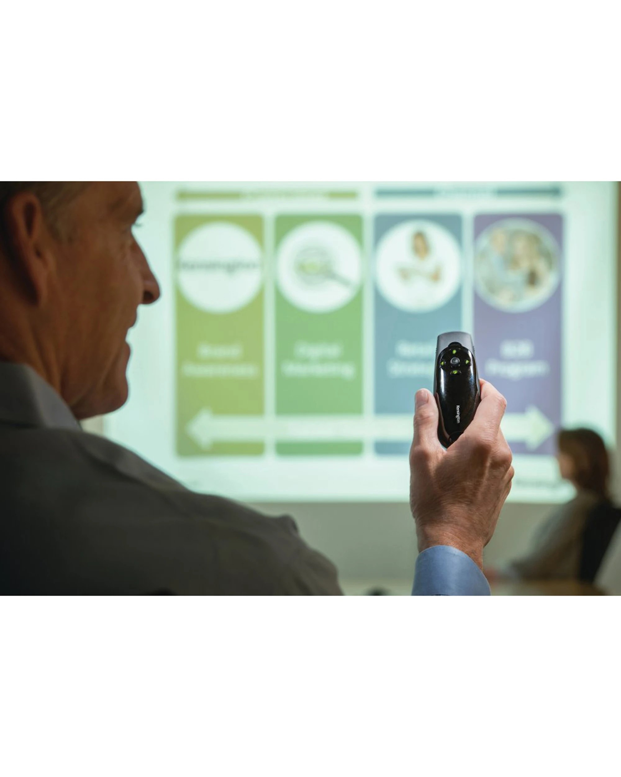 2 Kensington Wireless Presenter Expert Laser USB Receiver Backlit Button - Black, 2 of 5