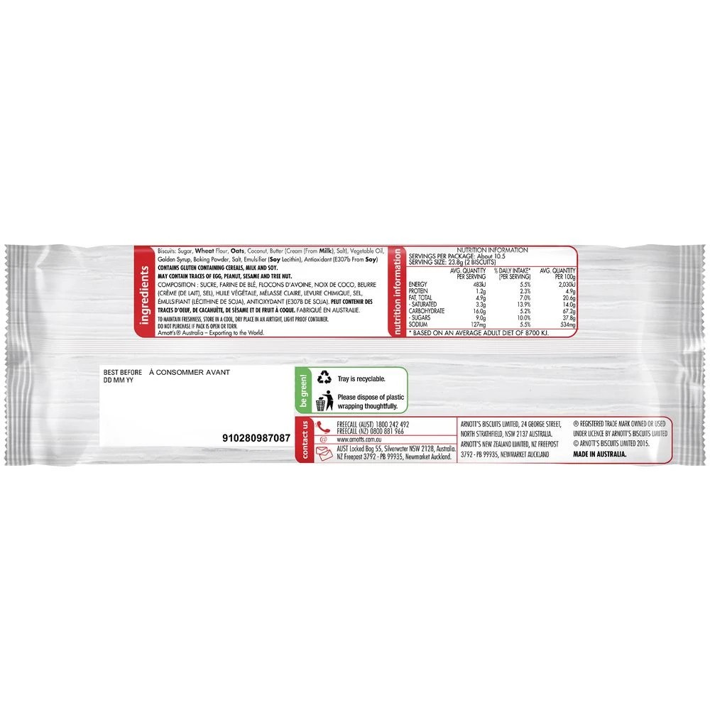 3 Arnott's Butternut Snap Cookie 250g, 3 of 4