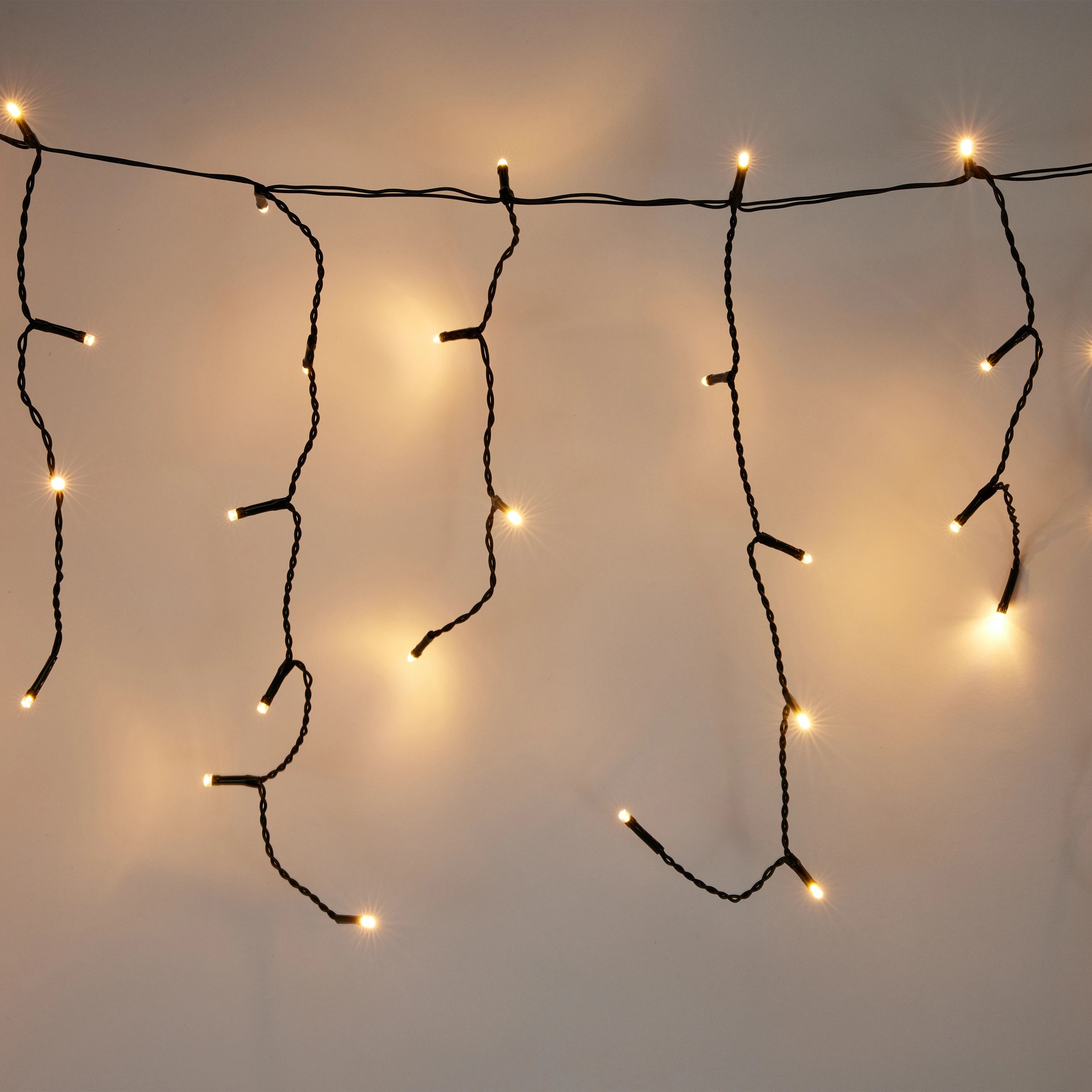 1 Low Voltage 250 LED Multifunction Warm White Icicle String Lights, 1 of 8