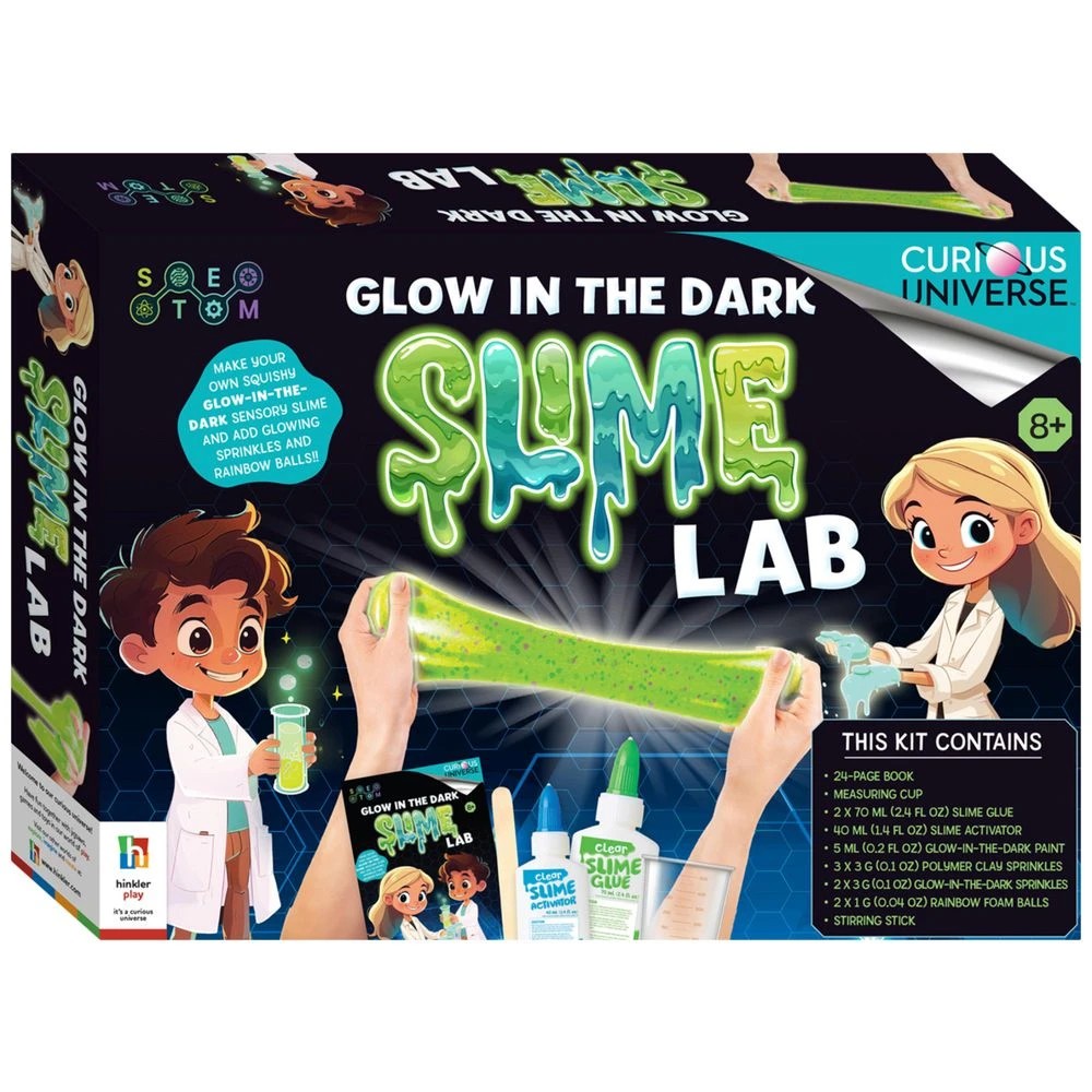 1 Hinkler Curious Universe Glow in the Dark Slime Lab, 1 of 8