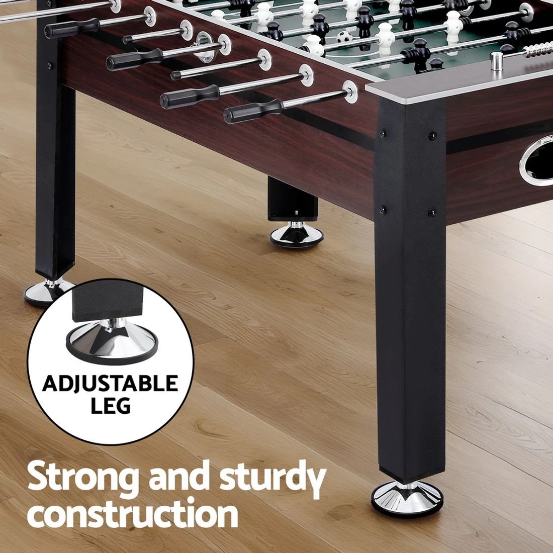 6 Everfit 5FT Soccer Table Foosball Football Game Set Home Party Gift Adults Kids Indoor - Natural, 6 of 7