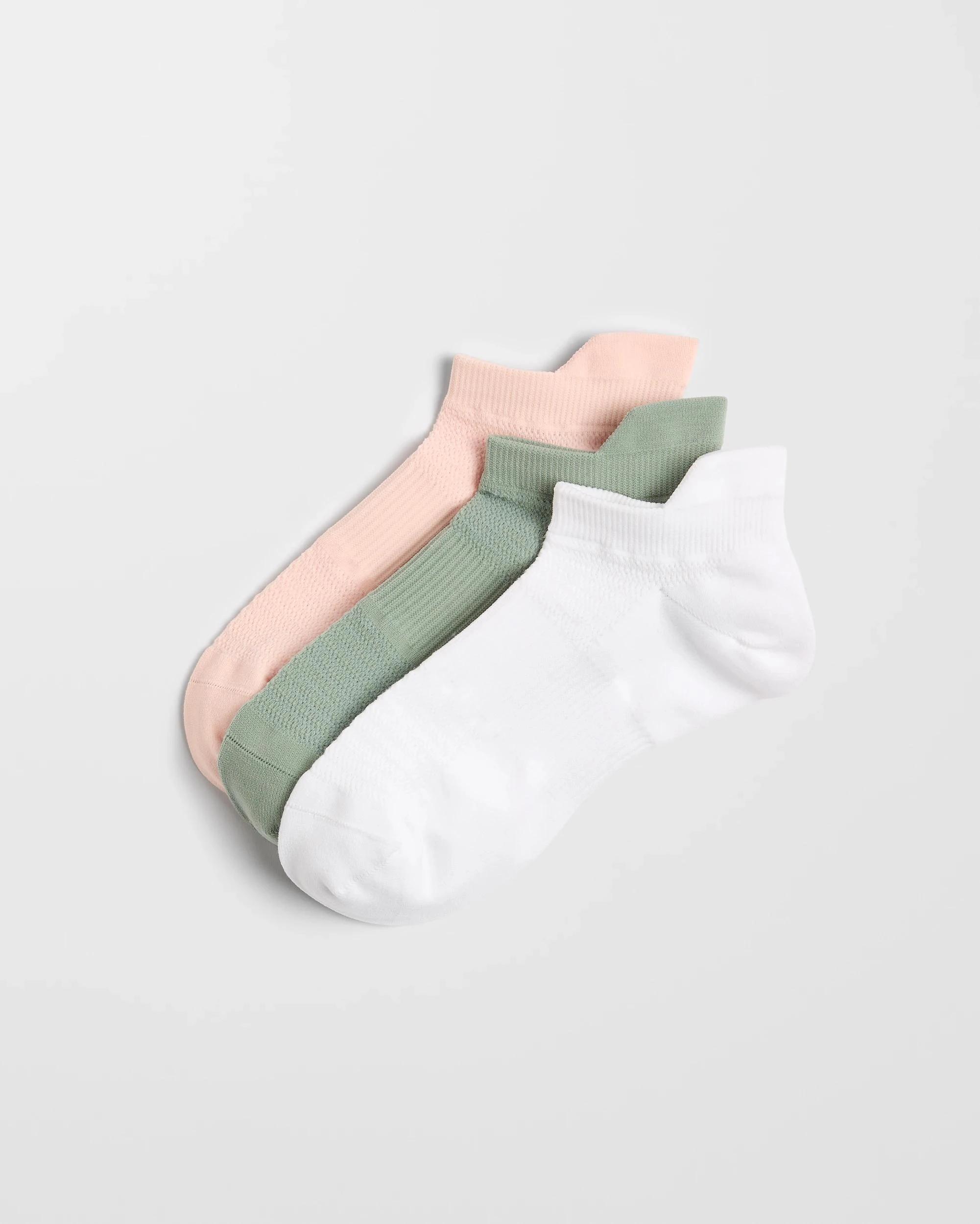 1 Target Women's Active No Show Nylon Poly Tech Tab Socks 3 Pack GREEN SAGE, PINK, WHITE, 1 of 3