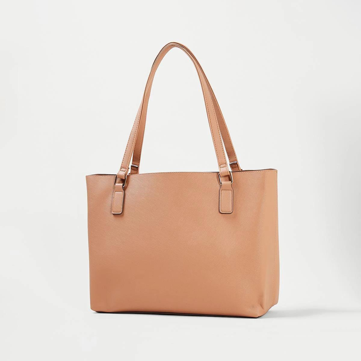 2 Pocket Tote Bag Light Tan, 2 of 9