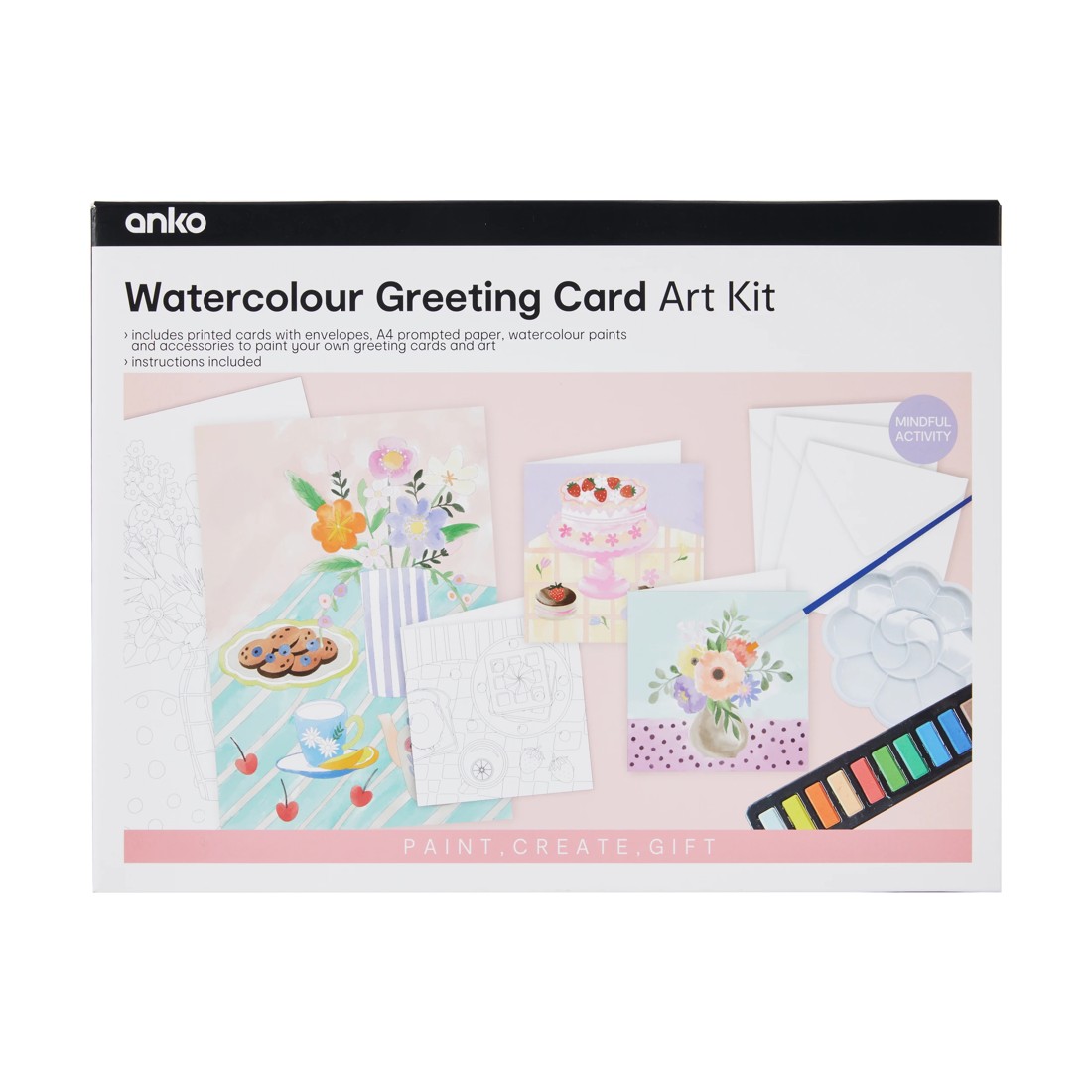 1 Watercolour Greeting Card Art Kit, 1 of 3