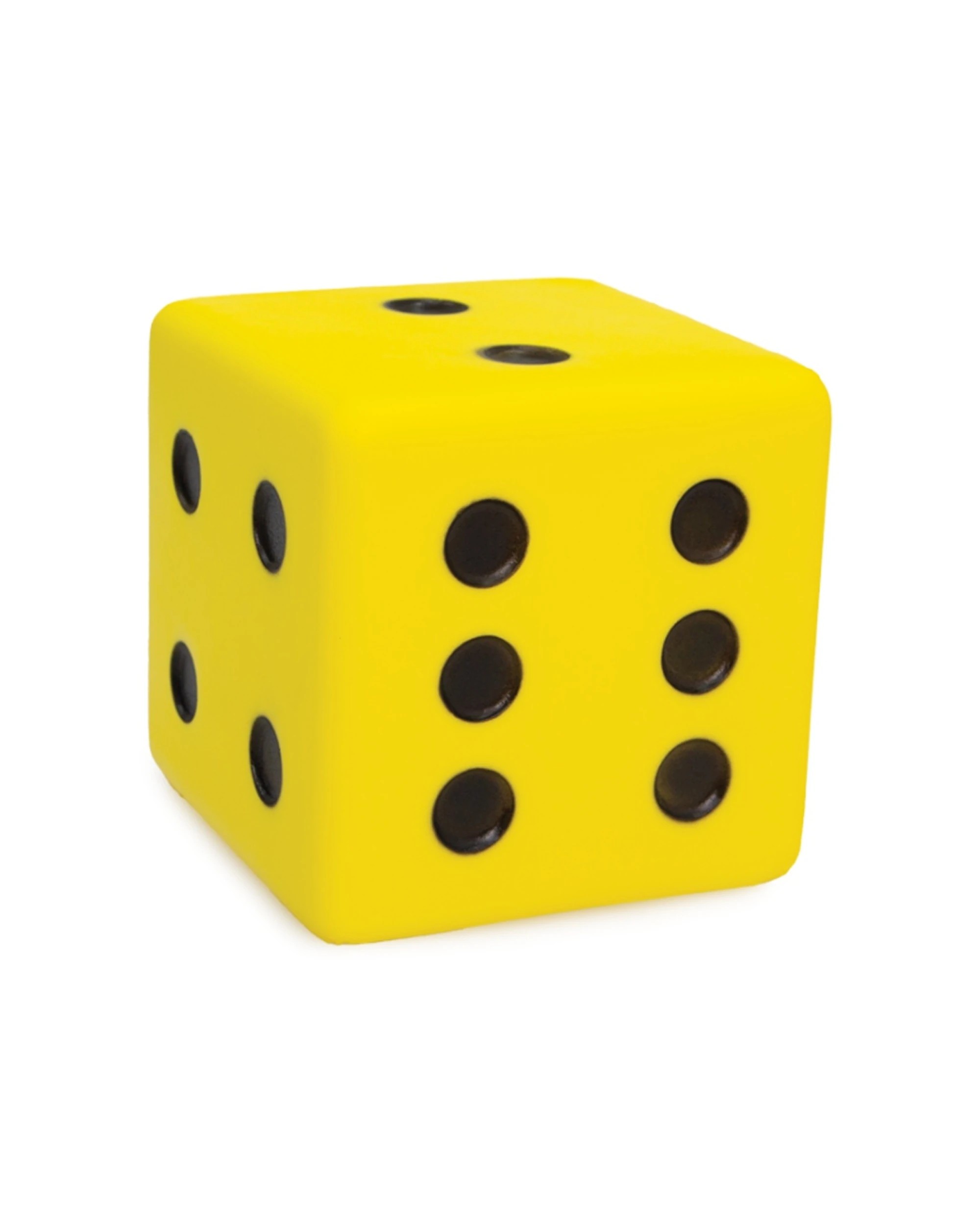 1 Victor Sports Foam Dice Large Coated 6-Sided Square 6 Inches - Yellow, 1 of 2