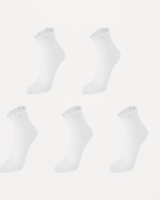 5 Pack Frill Quarter Crew S