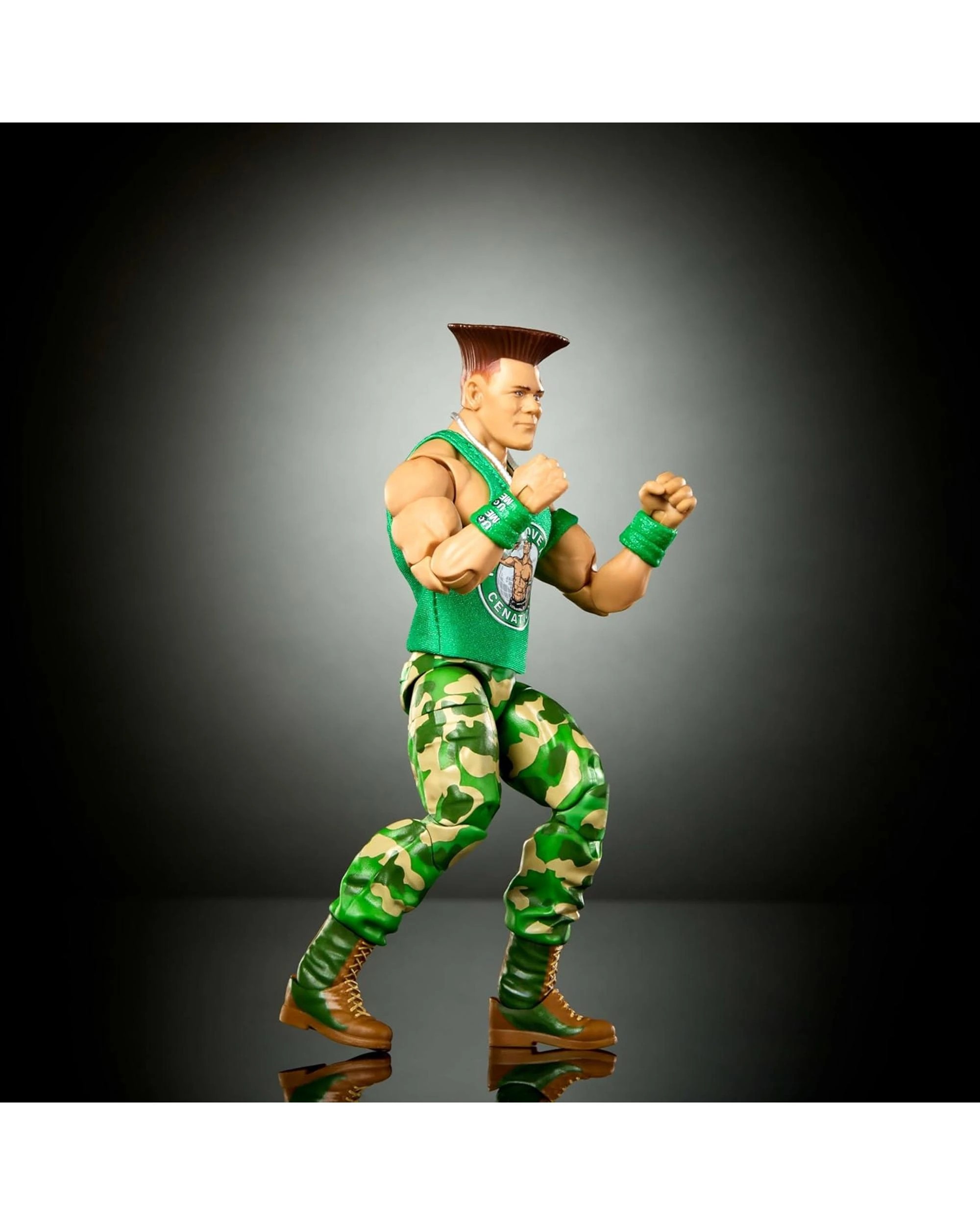 2 WWE X Street Fighter Elite Collection John Cena as Guile 6 inch Action Figure, 2 of 5