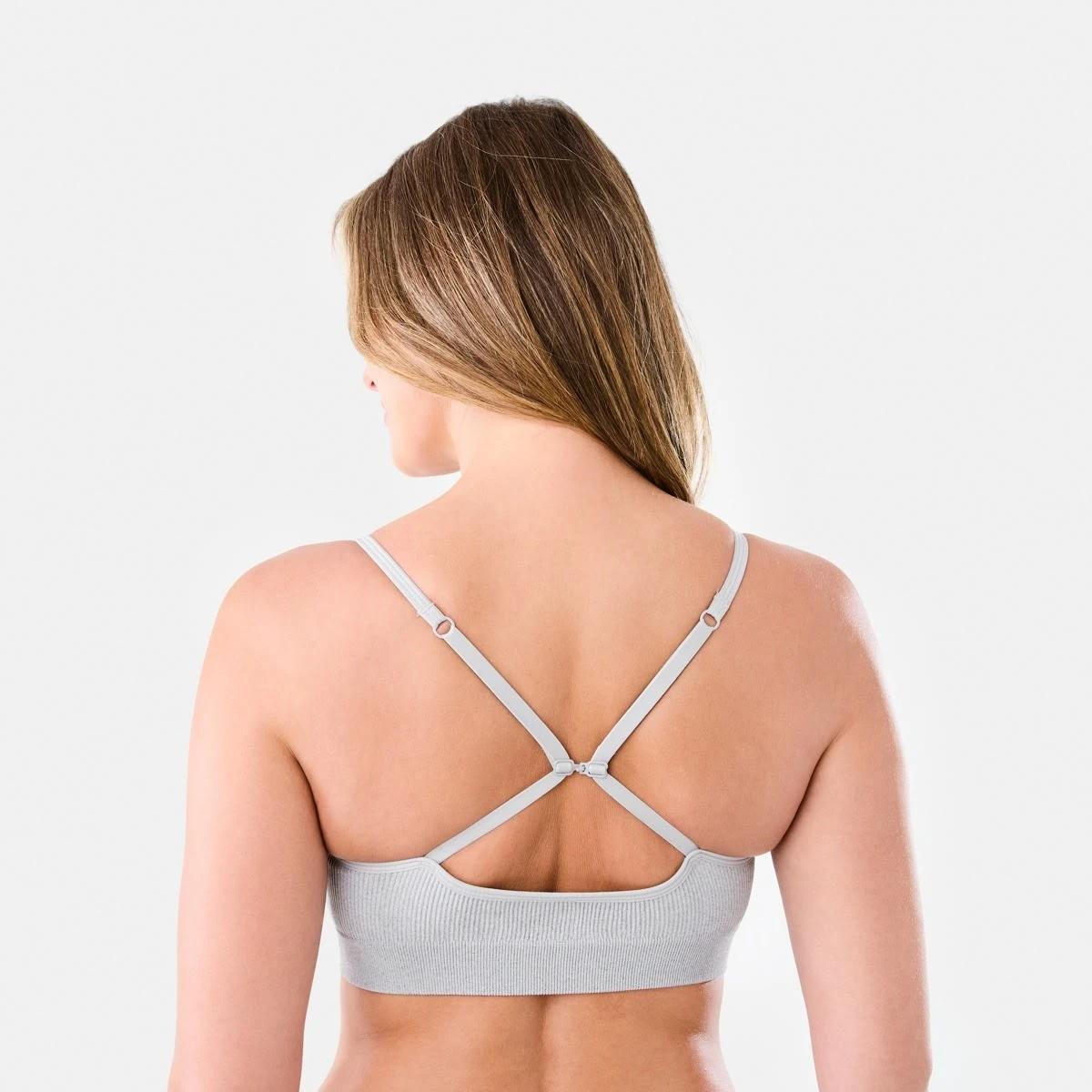 4 Seamfree Rib Crop Bra GREY MARLE, 4 of 8