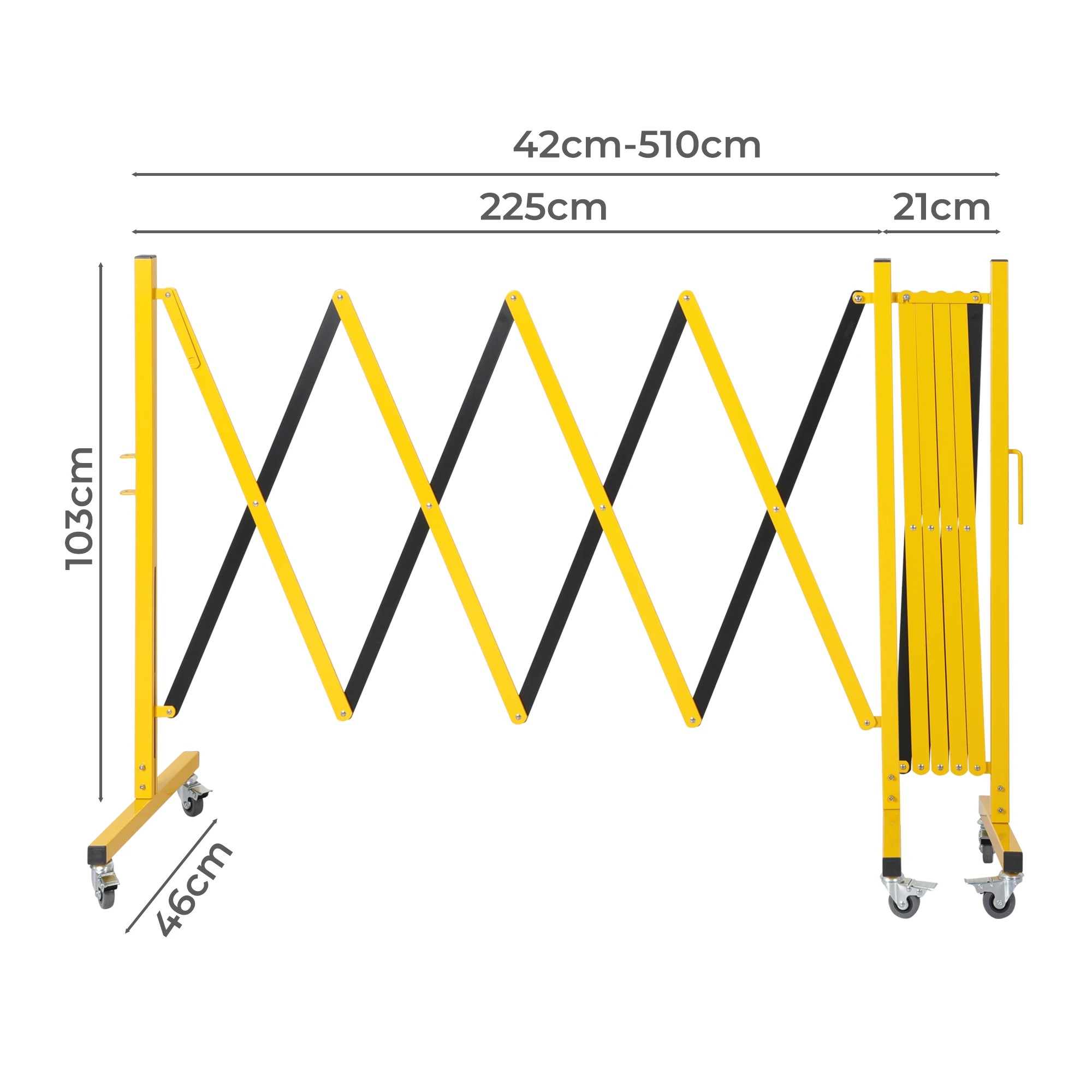 3 Traderight Expandable Aluminium Barrier Gate 16Ft - Yellow, 3 of 5