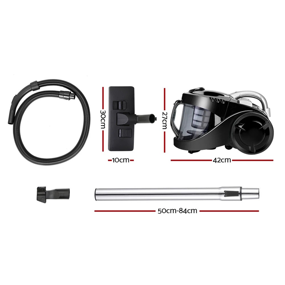 2 Devanti 2200W Multi-cyclonic Bagless Vacuum Cleaner Pet Hair - Black, 2 of 7