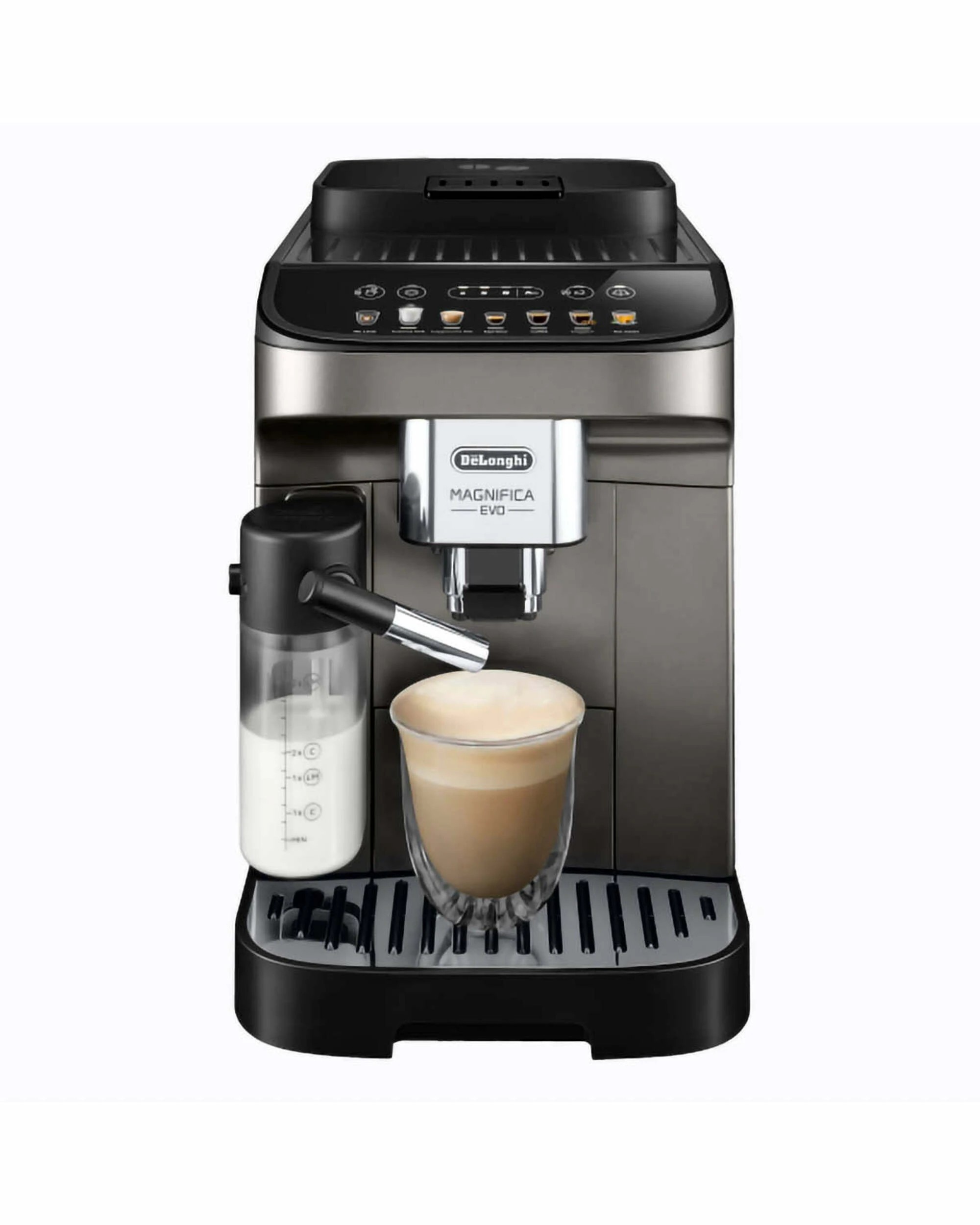 1 DeLonghi Magnifica Evo Automatic Coffee Machine - Titan Black - BLACK, 1 of 5