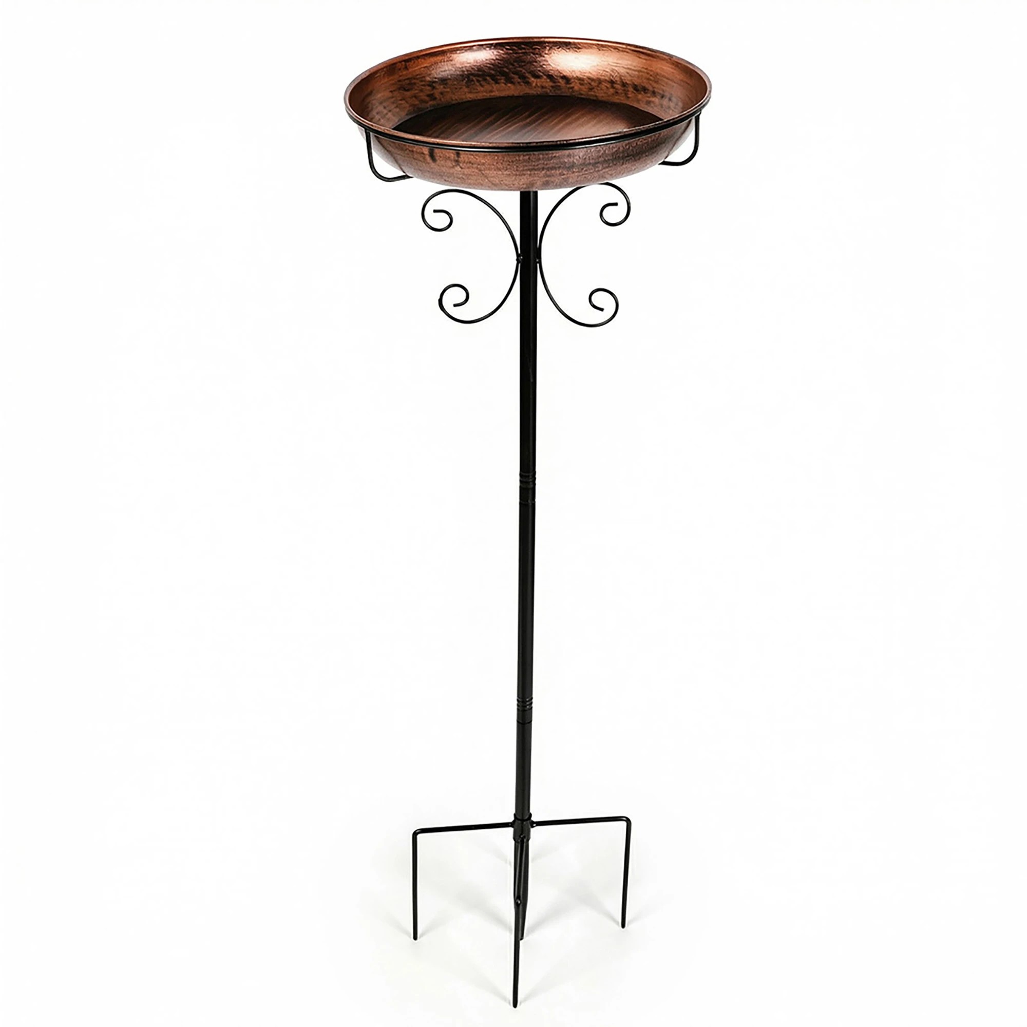 2 Toque Metal Bird Baths Feeder Bronze, 2 of 5