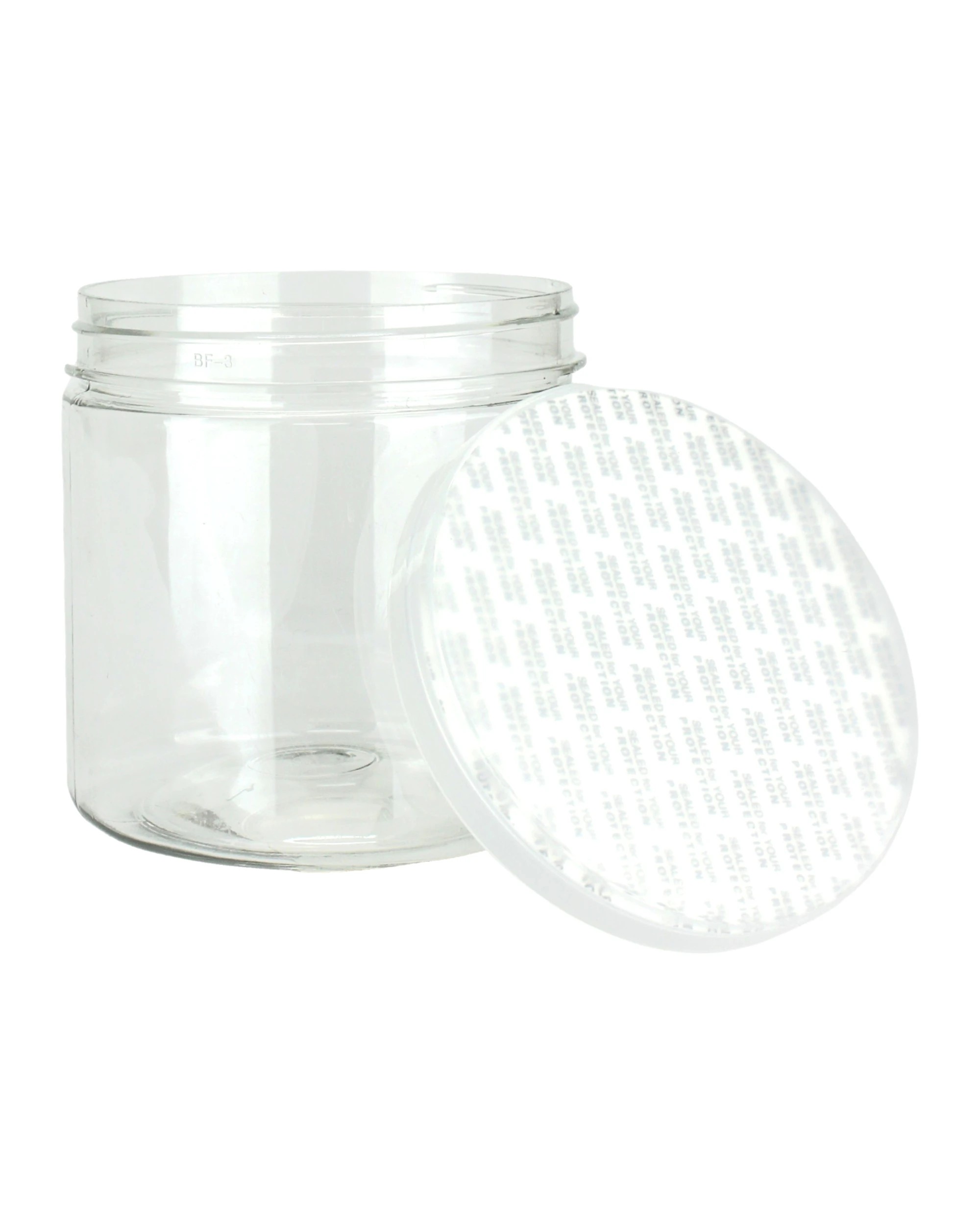 1 Partyrama Clear Plastic Round Screw Top Jar 350ml, 1 of 4