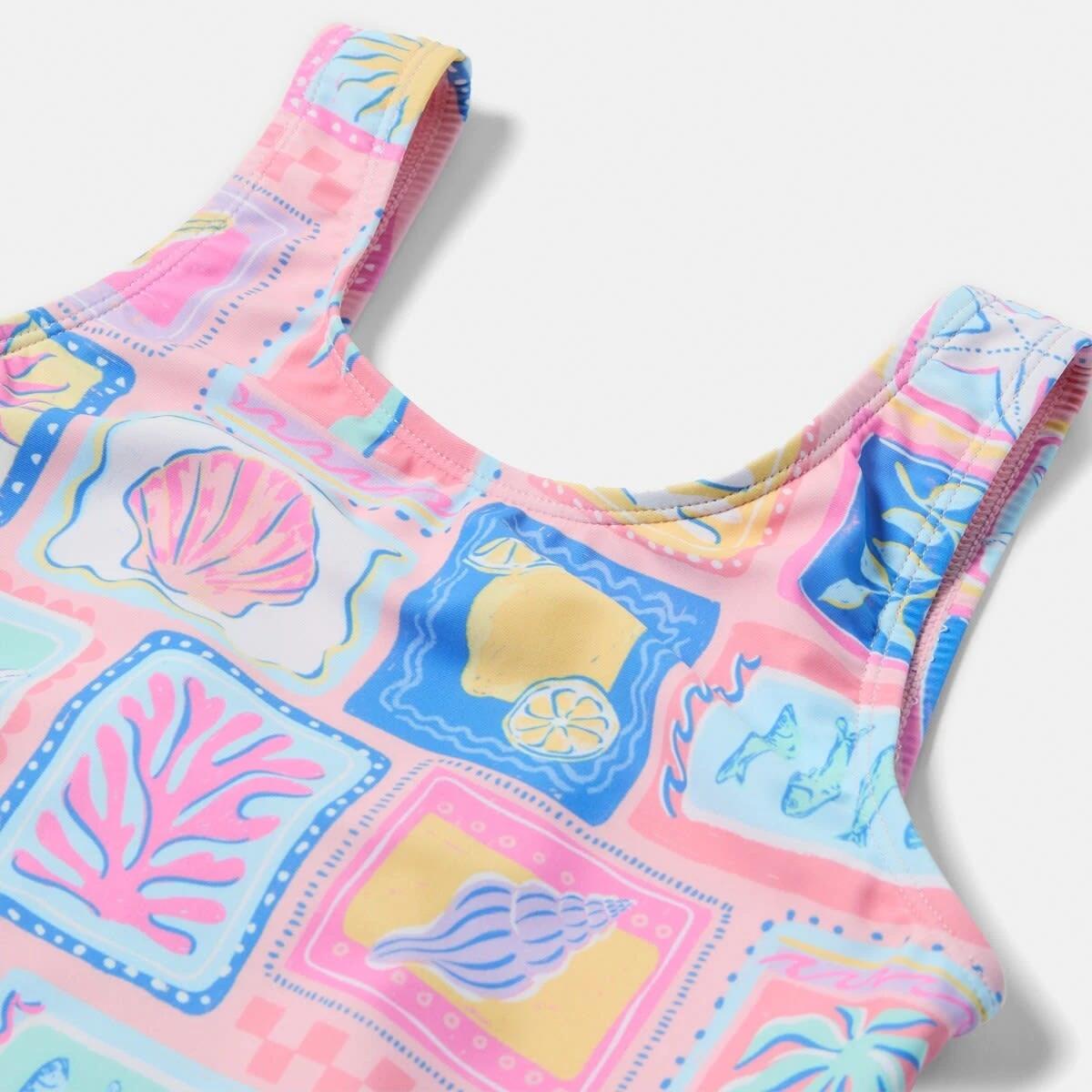 7 One Piece Print Bather COASTAL CHARM BLUSHING ROSE, 7 of 7