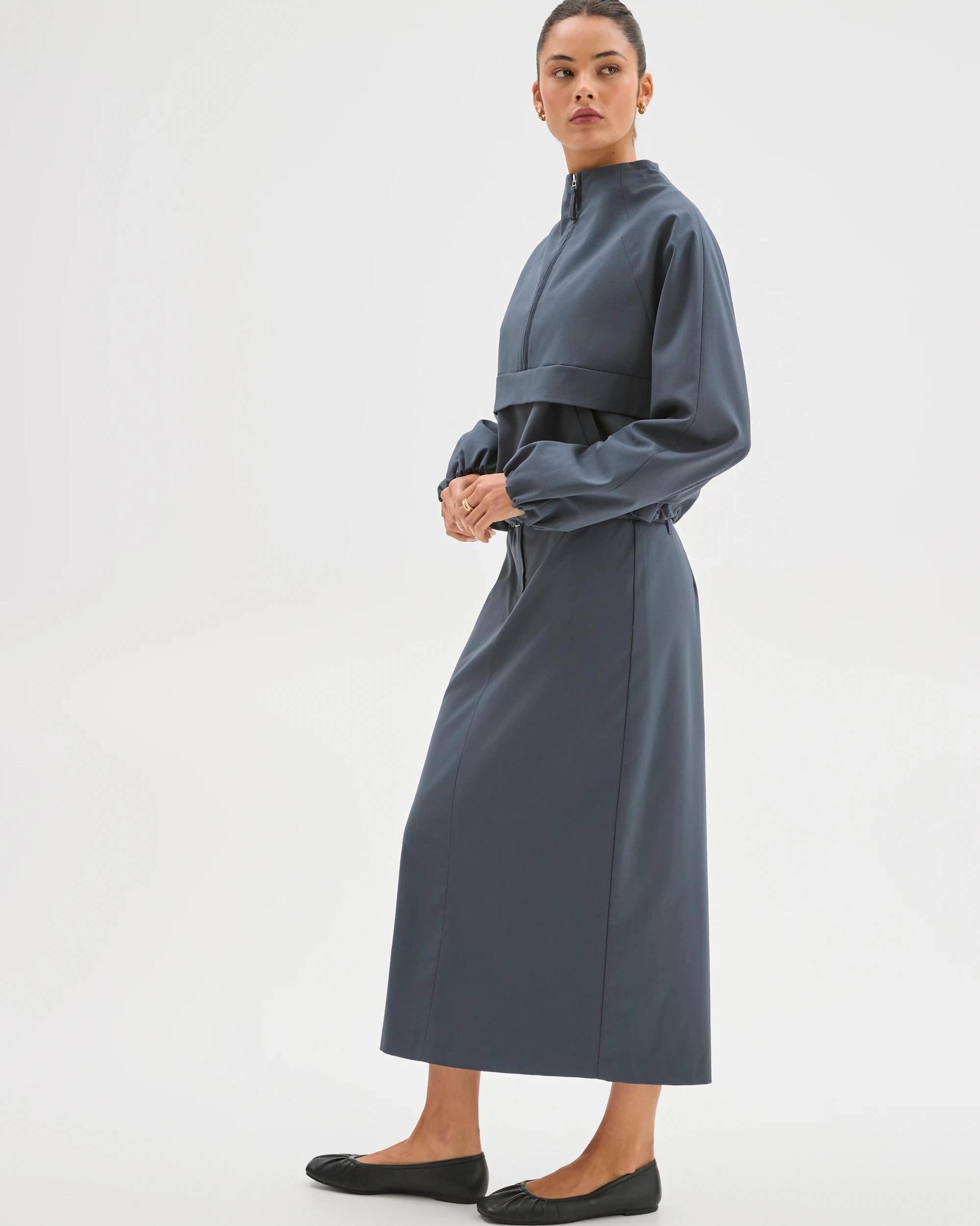 3 Lily Loves Tailored 1/4 Zip Jacket STEEL GREY, 3 of 6