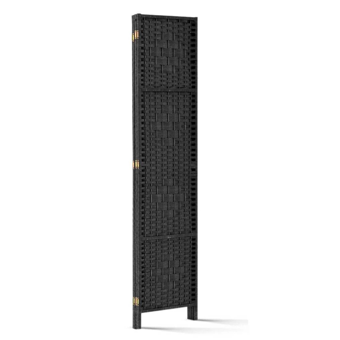 6 Artiss 3 Panel Room Divider Screen 123x170cm Woven - Black, 6 of 8