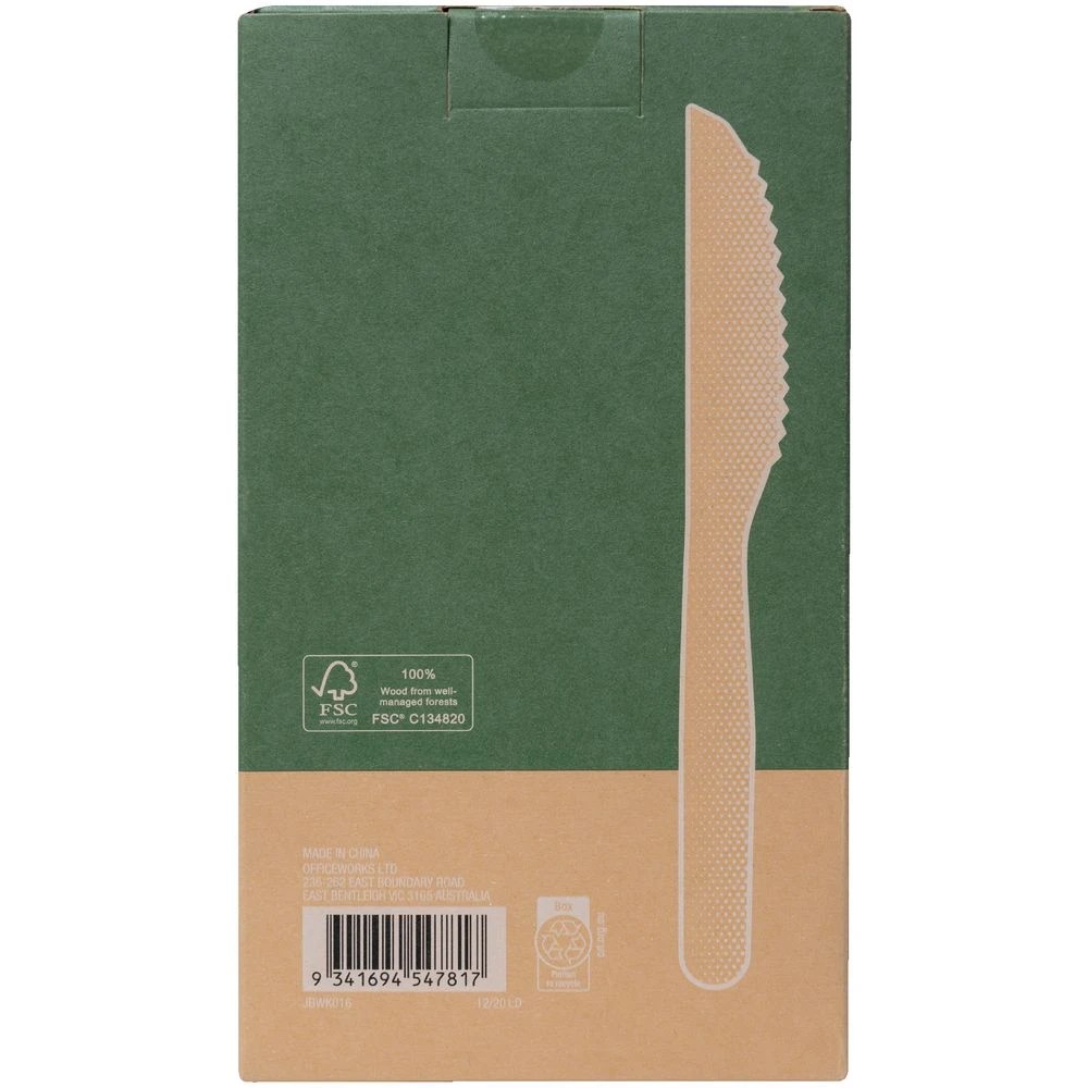 4 J.Burrows Wooden Knives 165mm 100 Pack, 4 of 5
