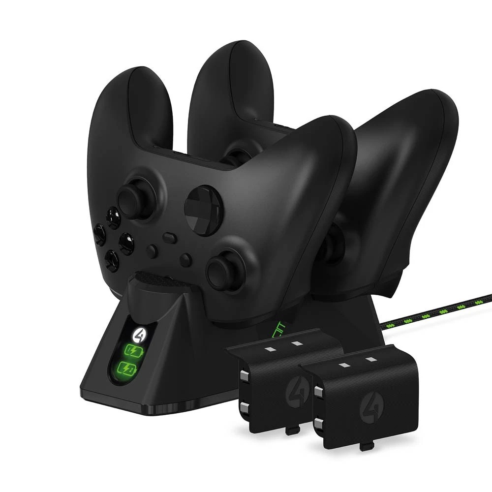 1 4Gamers Xbox Series X/S Twin Wireless Controller Charging Dock - Black, 1 of 5