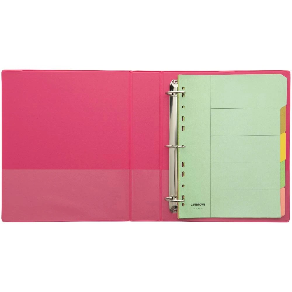 5 J.Burrows Insert Binder A4 3 D-Ring 38mm Pink, 5 of 6