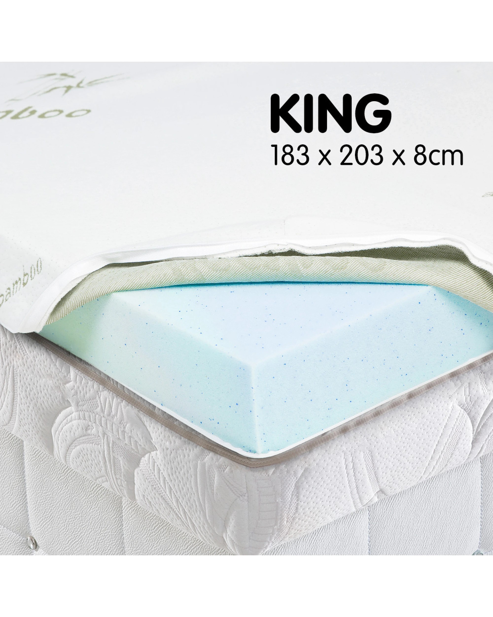 8 Laura Hill Cool Gel Memory Foam Mattress Topper - King, 8 of 9