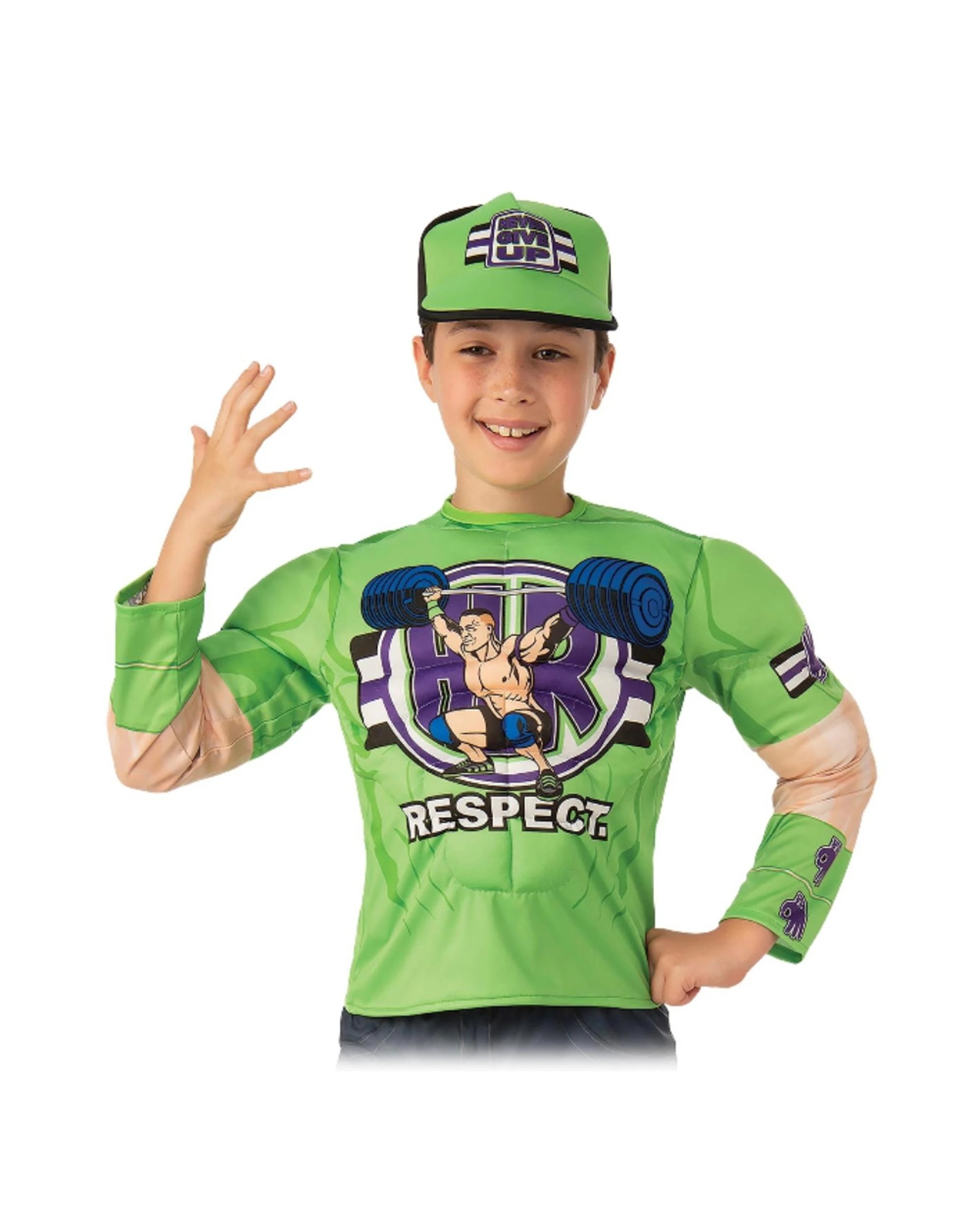 1 WWE John Cena Child Costume Top and Hat Size M 6 Years, 1 of 3