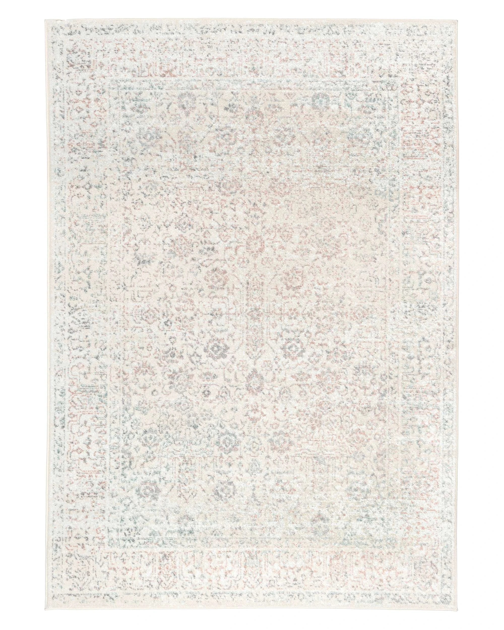 1 Loopsie Rye Traditional Floral Rug-230cm x 160cm - White - White, 1 of 8