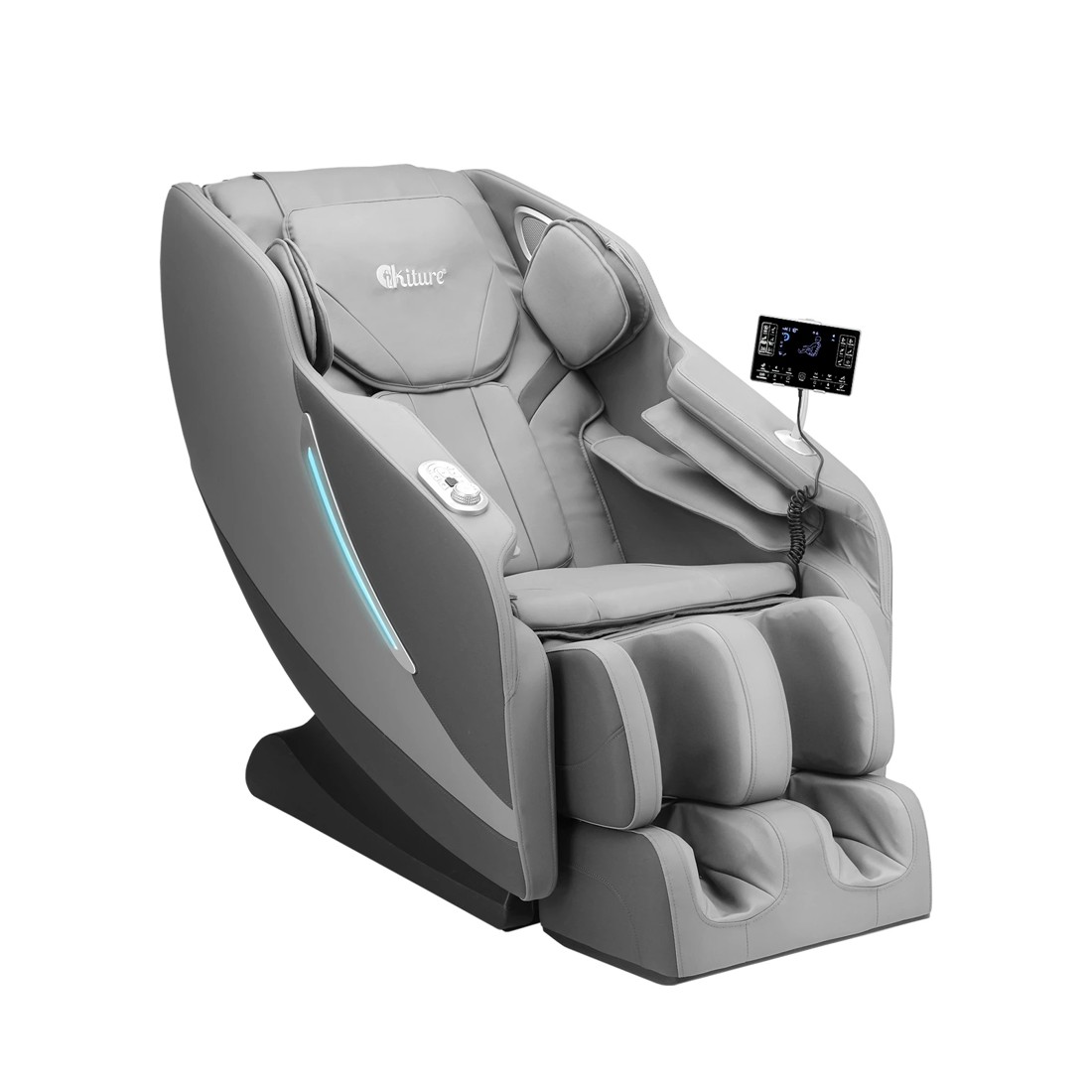 4 Oikiture Electric Massage Chair Heated Recliner Zero Gravity Full Body Massager - Grey, 4 of 6
