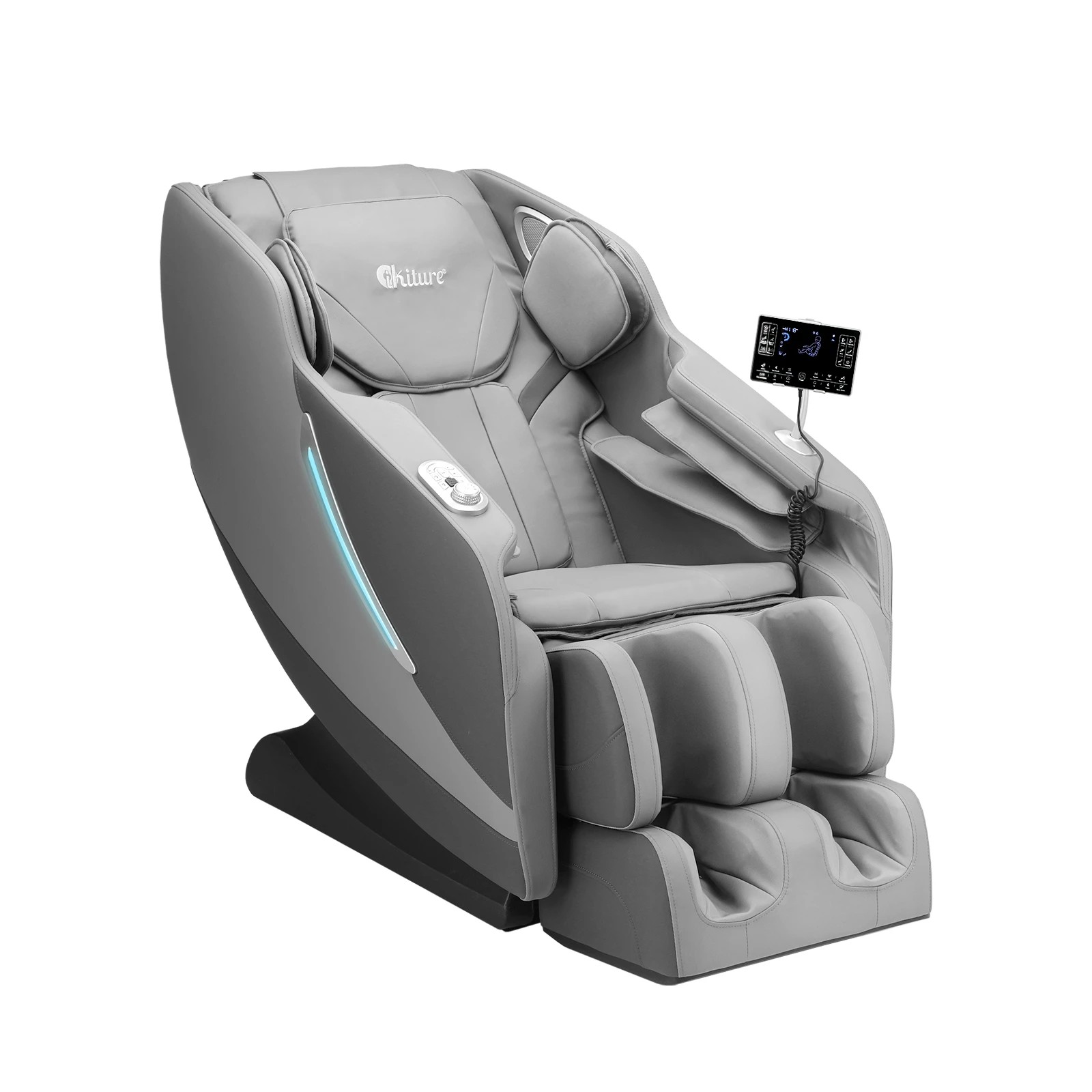4 Oikiture Electric Massage Chair Heated Recliner Zero Gravity Full Body Massager - Grey, 4 of 6