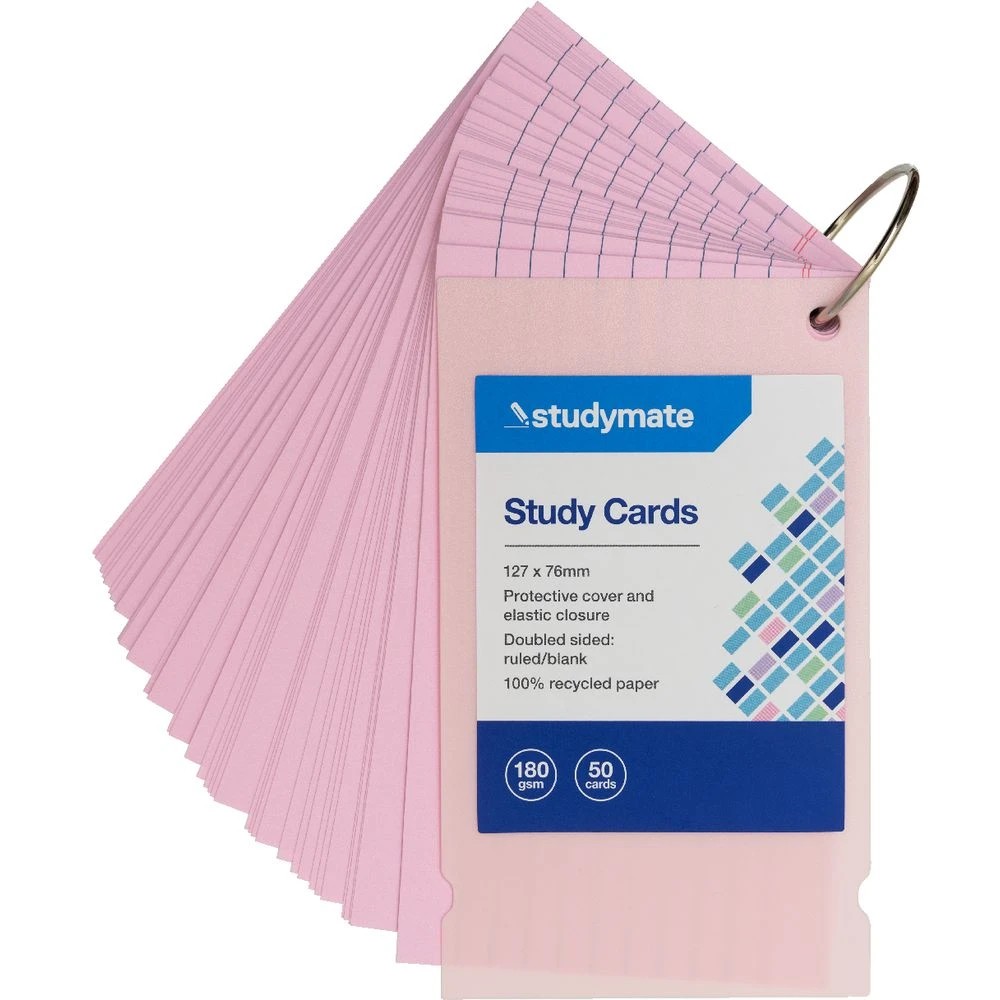 8 Studymate Study Cards Pastel Pink 50 Sheets, 8 of 9
