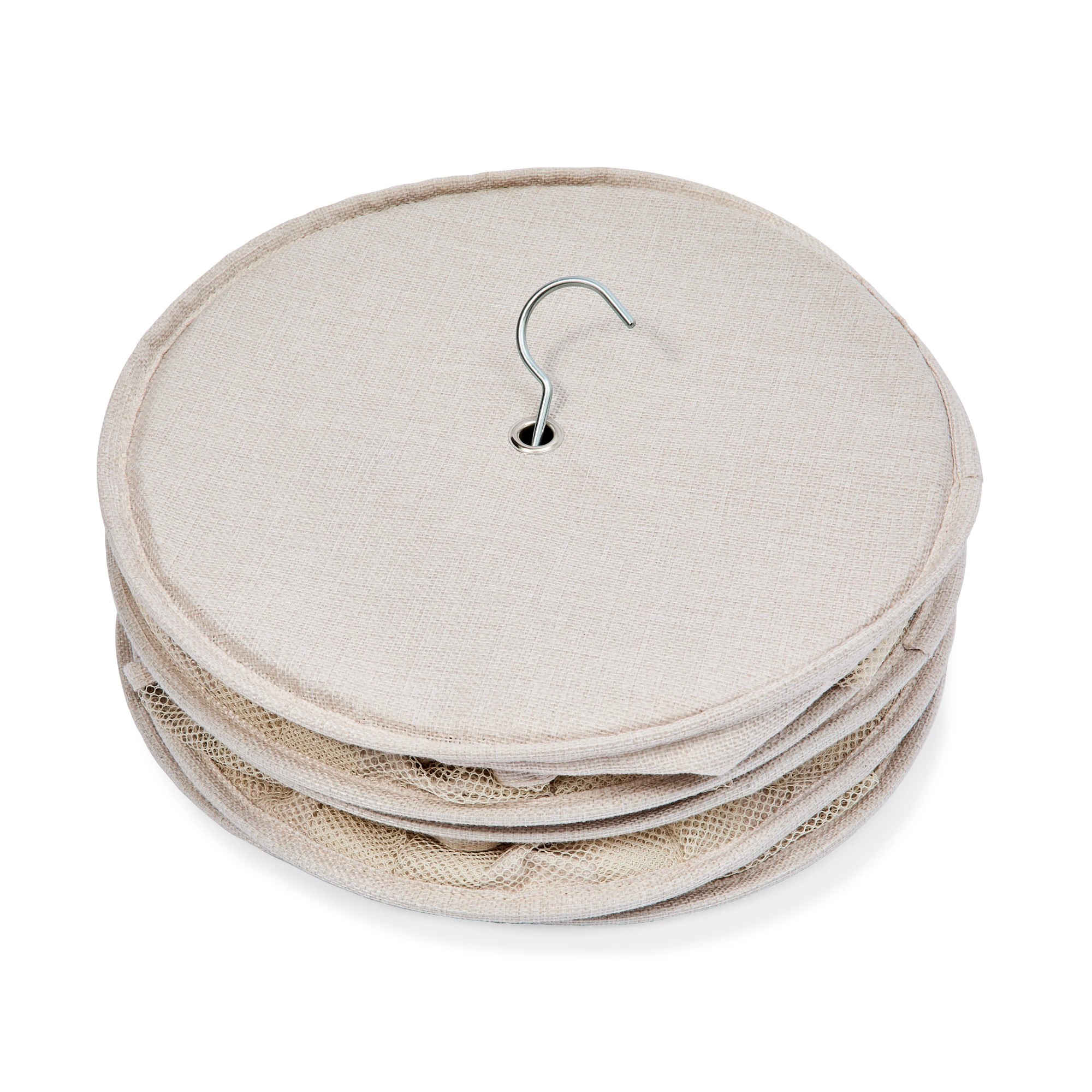 9 Linen Look Wardrobe Shoe Storage - Beige, 9 of 9