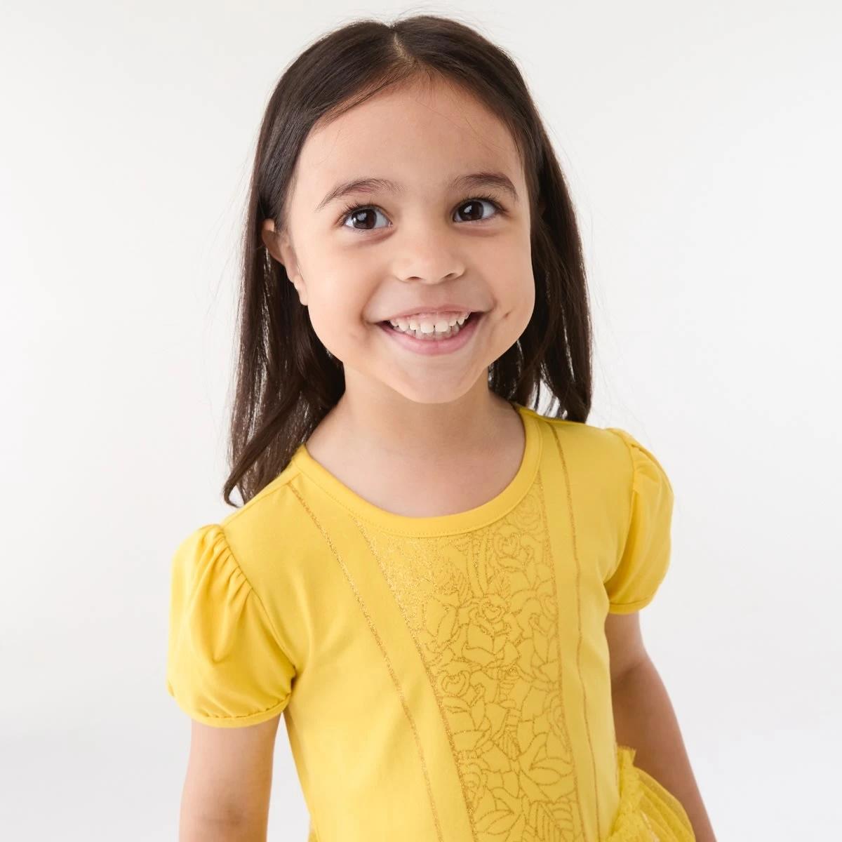 3 Disney Princess Belle License Short Sleeve Tutu Dress BELLE TUTU, 3 of 7