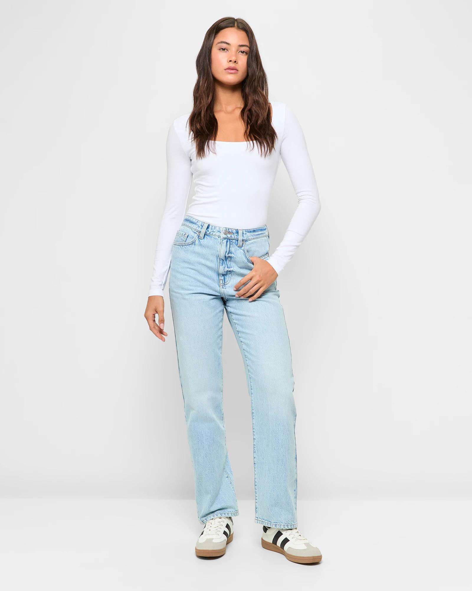 1 High Rise Straight Leg Denim Jeans - Lily Loves INDIGO WASH, 1 of 5
