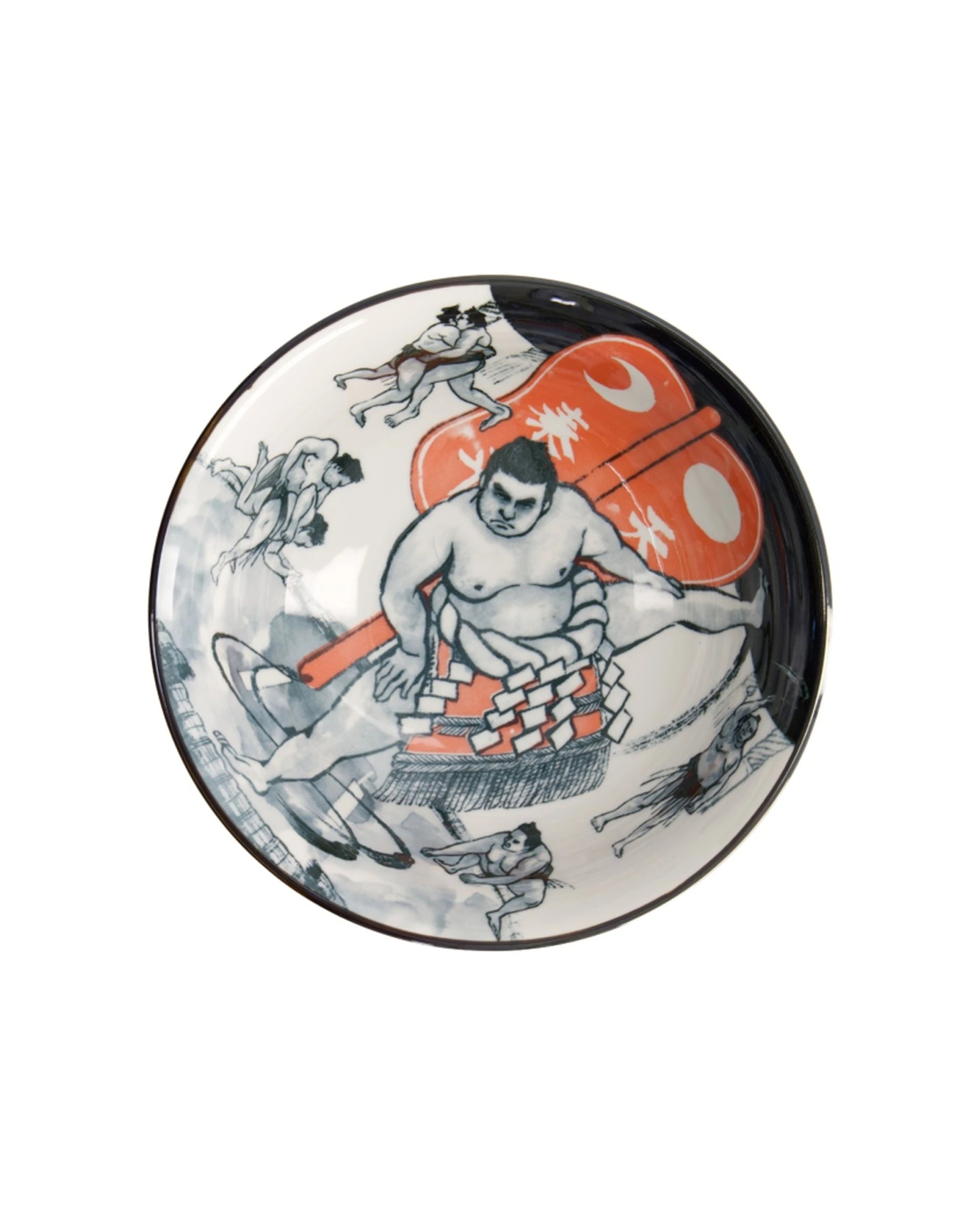 1 Tokyo Design Asakusa Bowl Japanese-Inspired Ceramic Dinnerware Sumo 20cm - Multi, 1 of 3