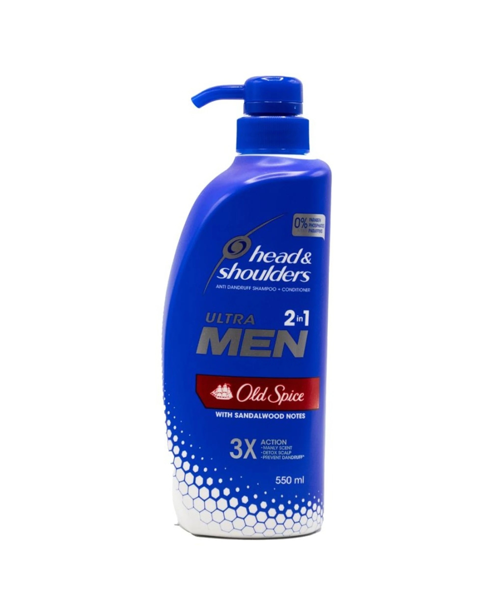 2 Head & Shoulders 6PK Ultra Men 2 In 1 Anti Dandruff Shampoo Conditioner 550ml - Blue, 2 of 3