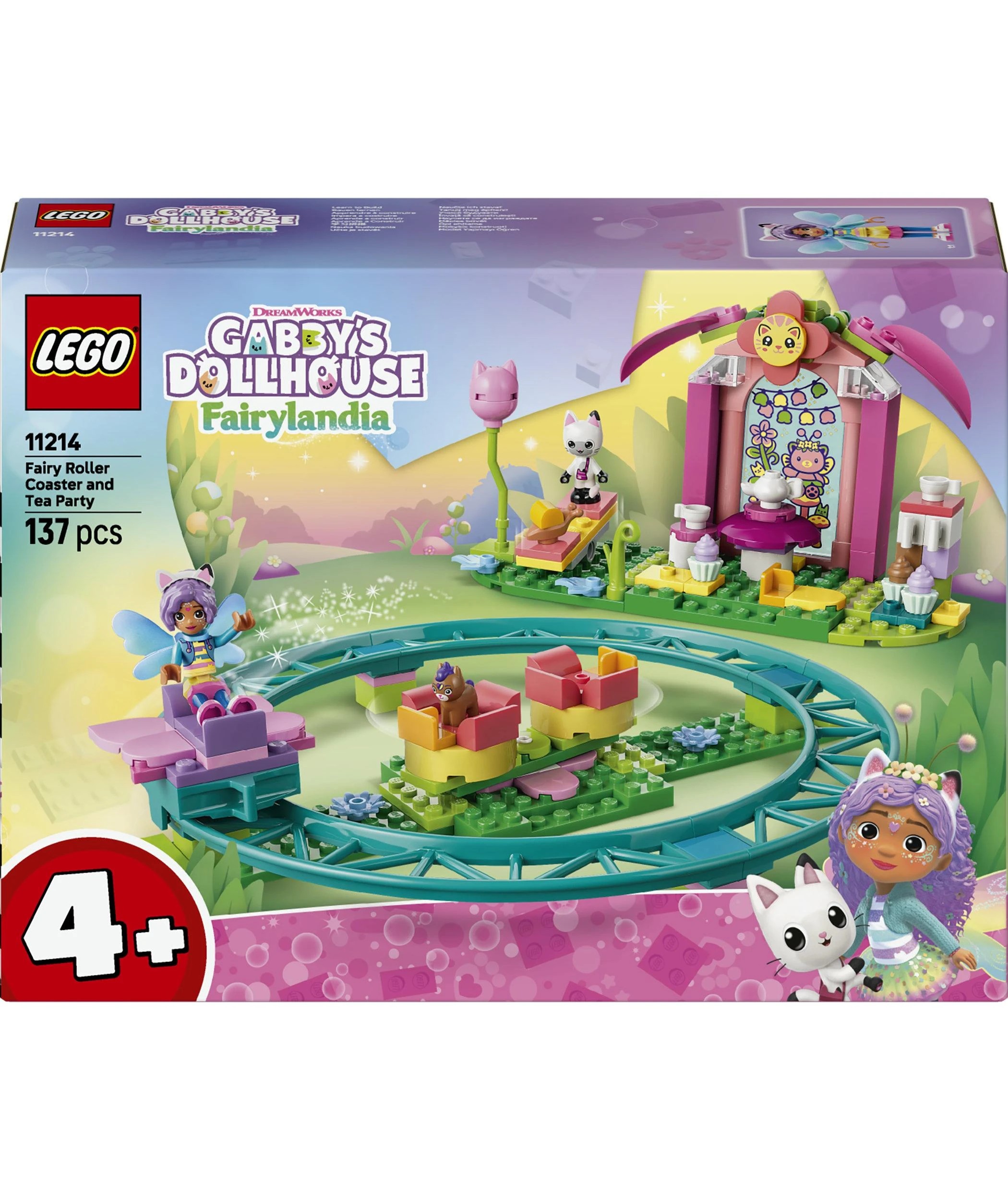 1 LEGO Gabby's Dollhouse Fairy Roller Coaster and Tea Party 11214, 1 of 10