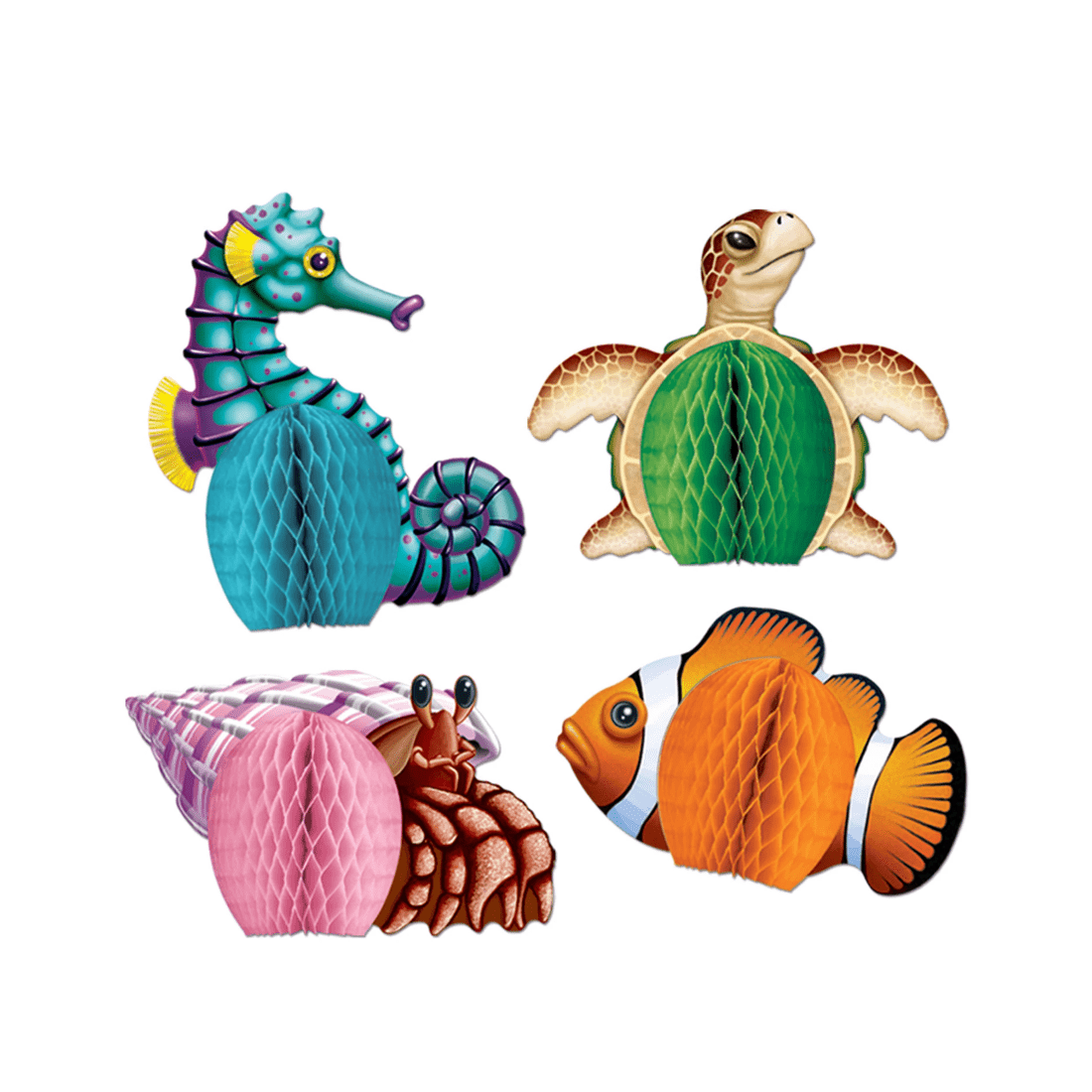 1 Beistle Sea Creatures Mini Centrepieces Pack of 4, 1 of 1