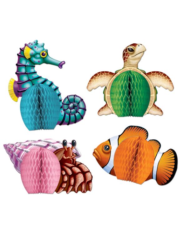 Beistle Sea Creatures Mini Centrepieces Pack of 4