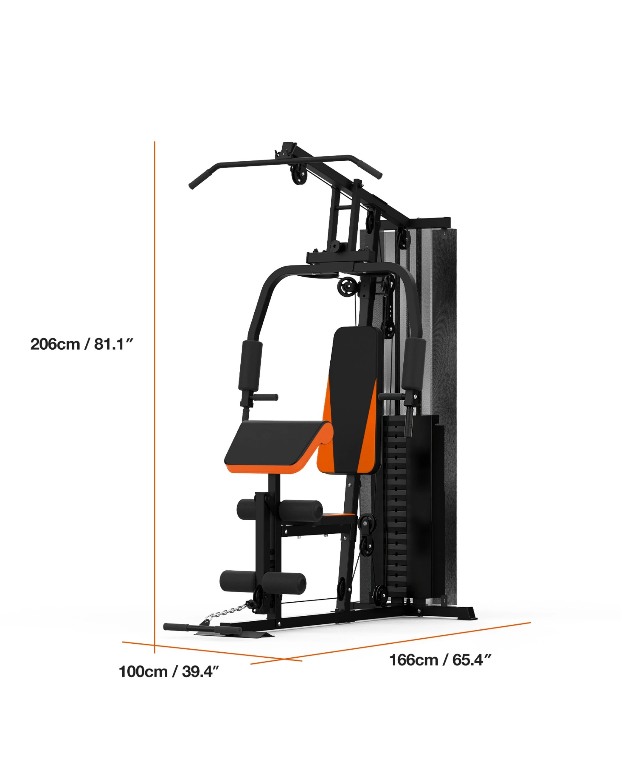 7 Advwin Home Gym, Multifunctional Workout Machine with 160LB Weight Stack - Black, 7 of 7