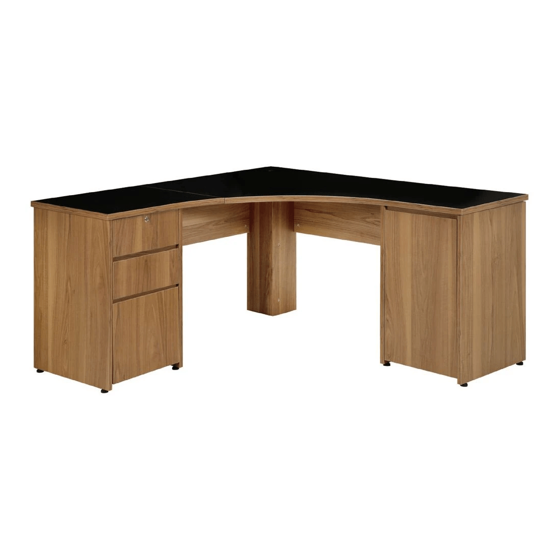 1 Washington 1500 x 1500mm Corner Workstation Black Walnut, 1 of 10