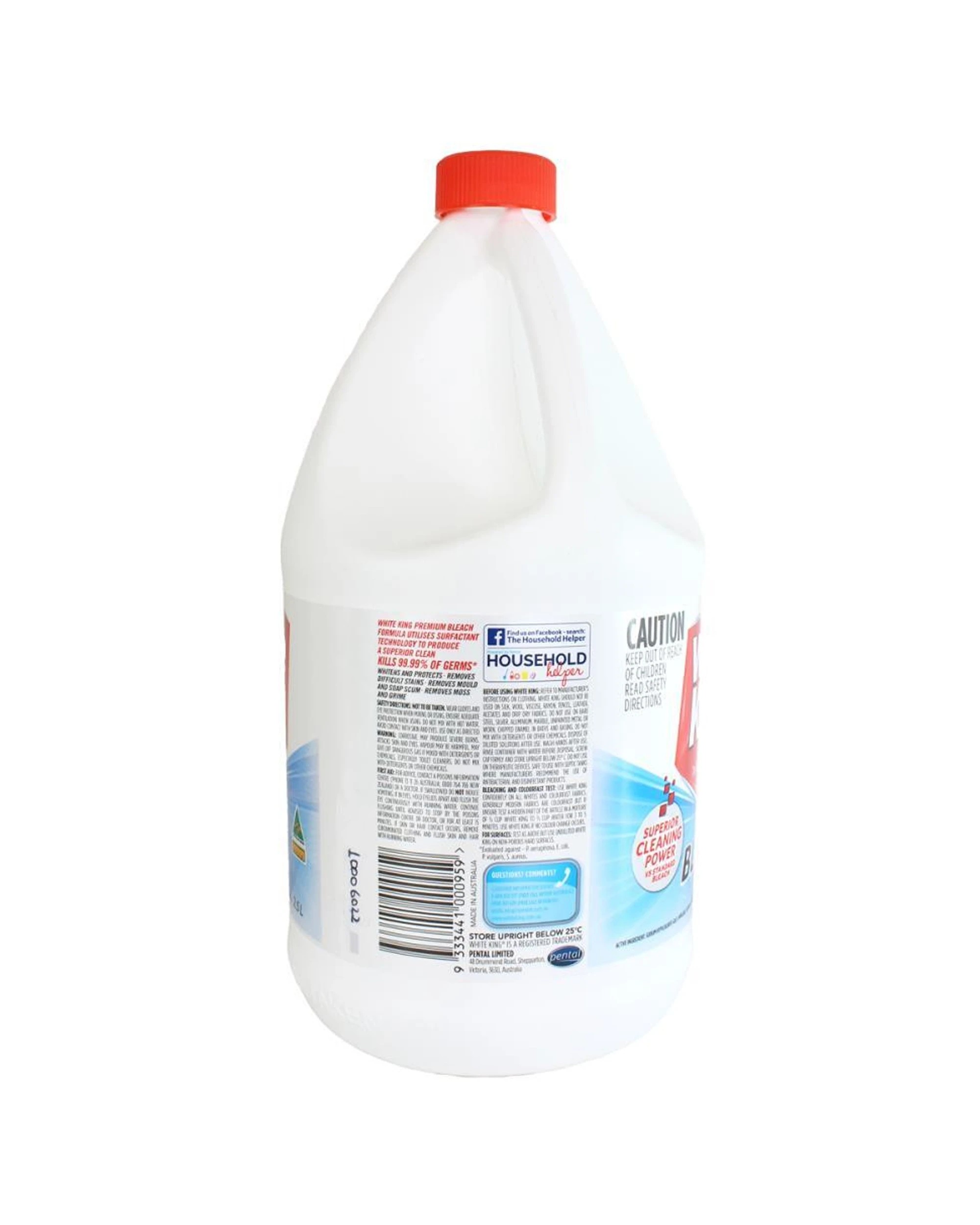 4 White King 8PK Premium Multi Purpose Liquid Bleach Cleaner 2.5L Regular - White, 4 of 4