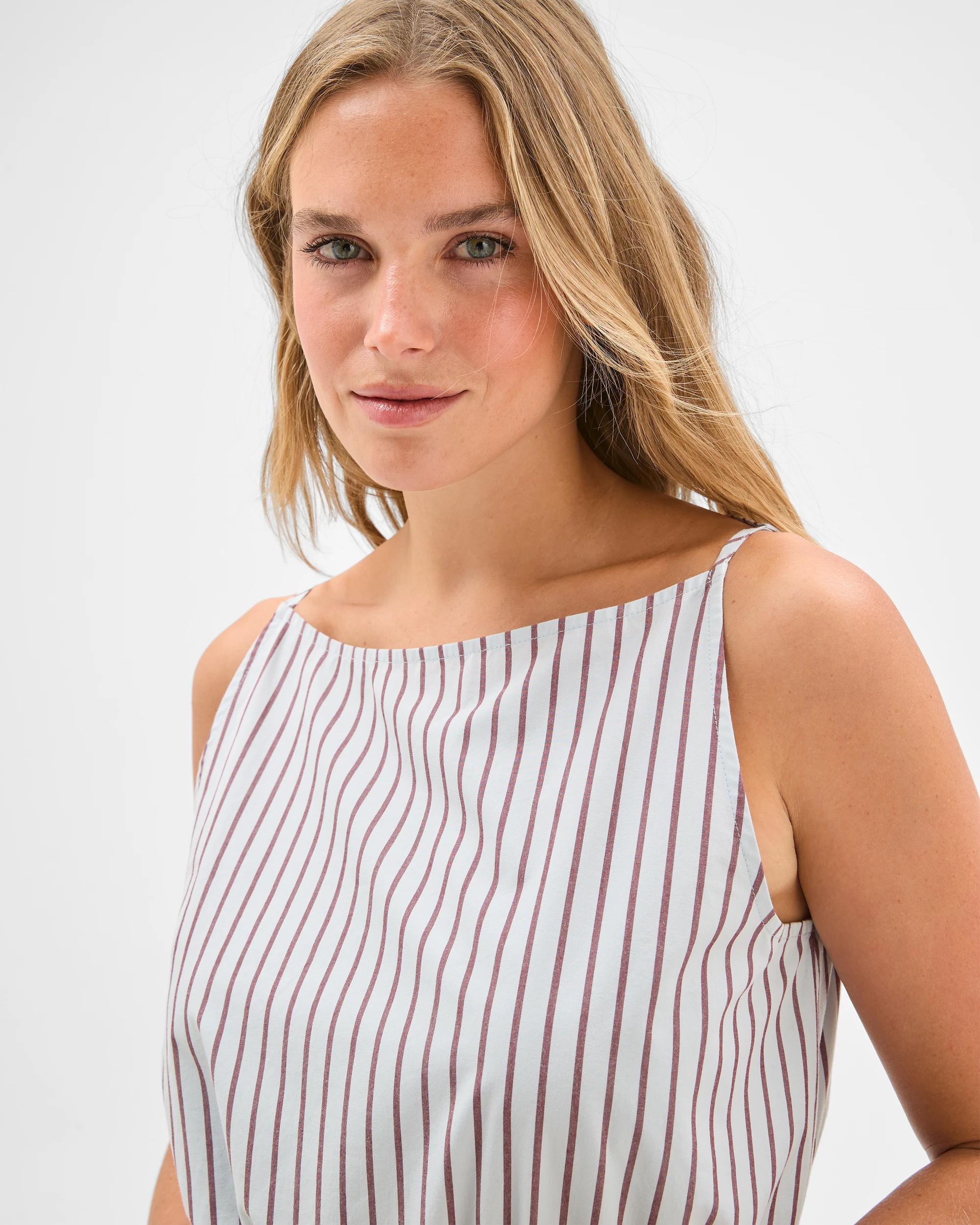 7 Lily Loves Australian Cotton Poplin Adjustable Top GLACIER STRIPE, 7 of 7