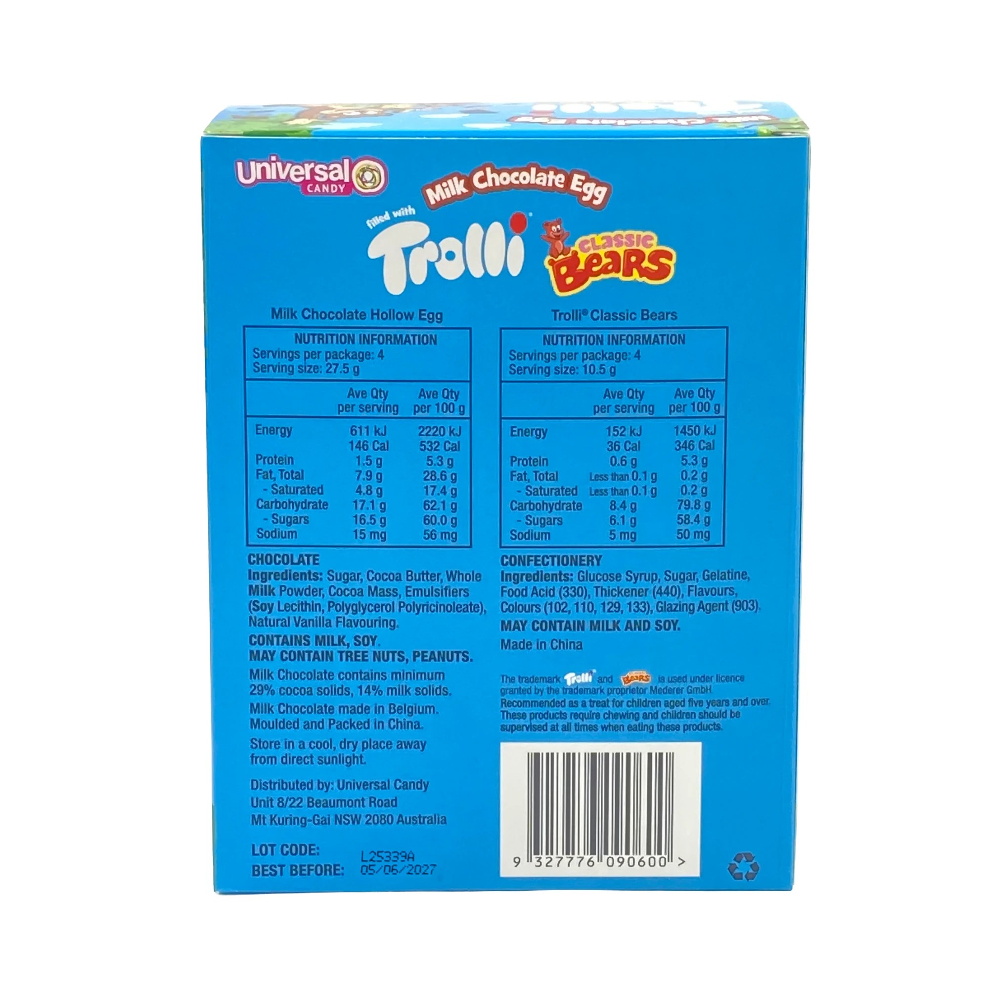 2 Trolli Classic Bears Milk Chocolate Egg 152g, 2 of 2