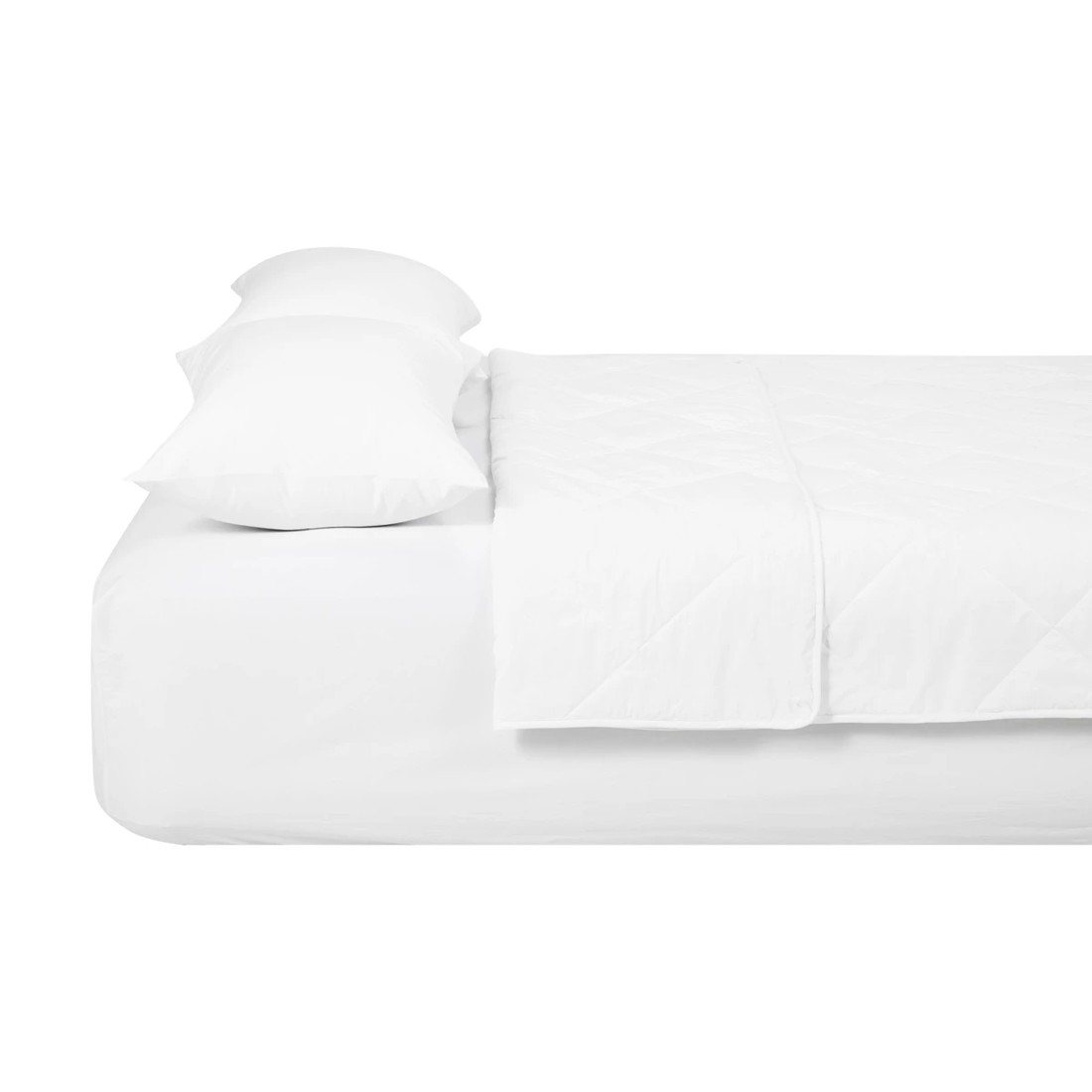 4 Low Warmth Summer Cotton Wool Quilt - Single Bed, White, 4 of 4