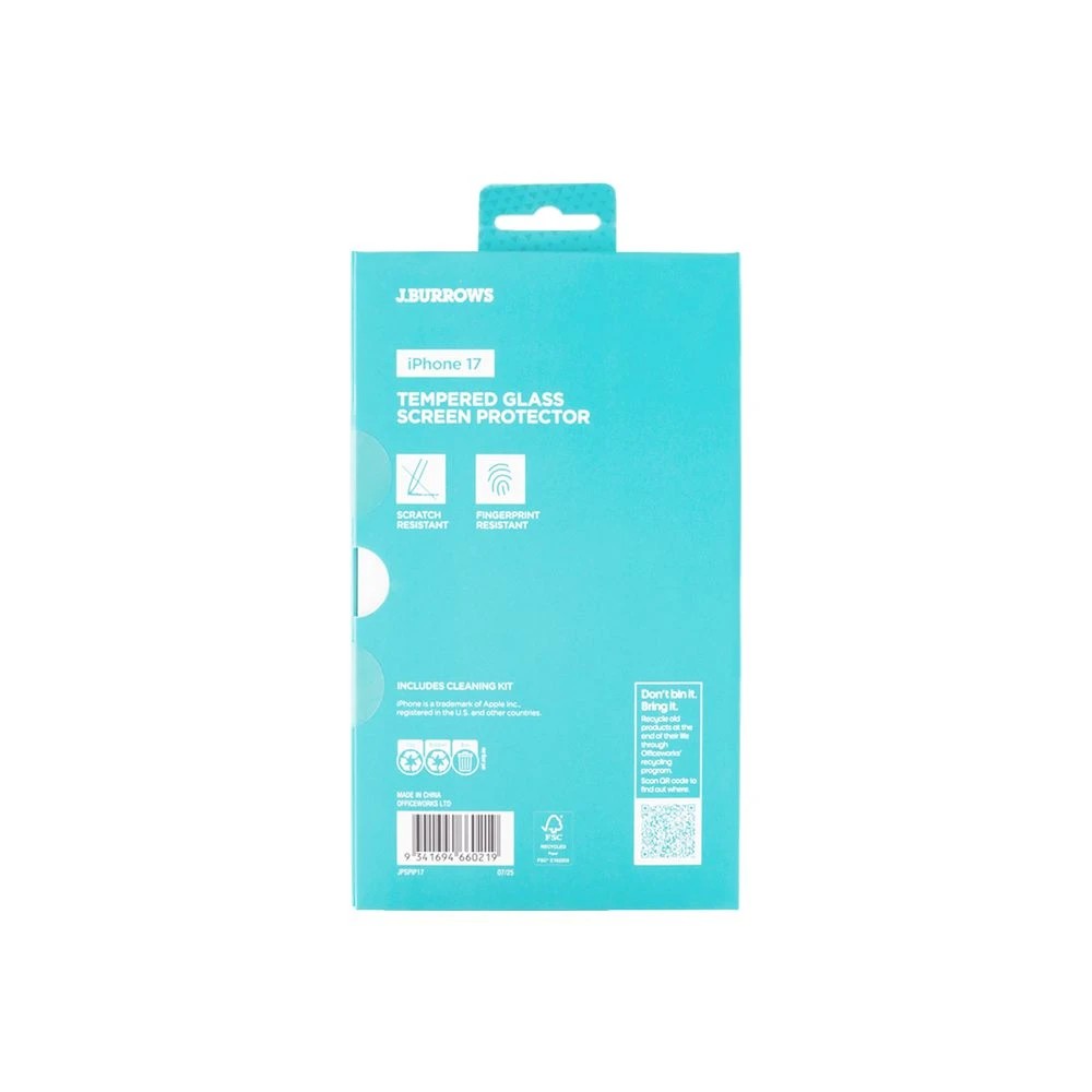 2 J.Burrows iPhone 17 Tempered Glass Screen Protector, 2 of 5