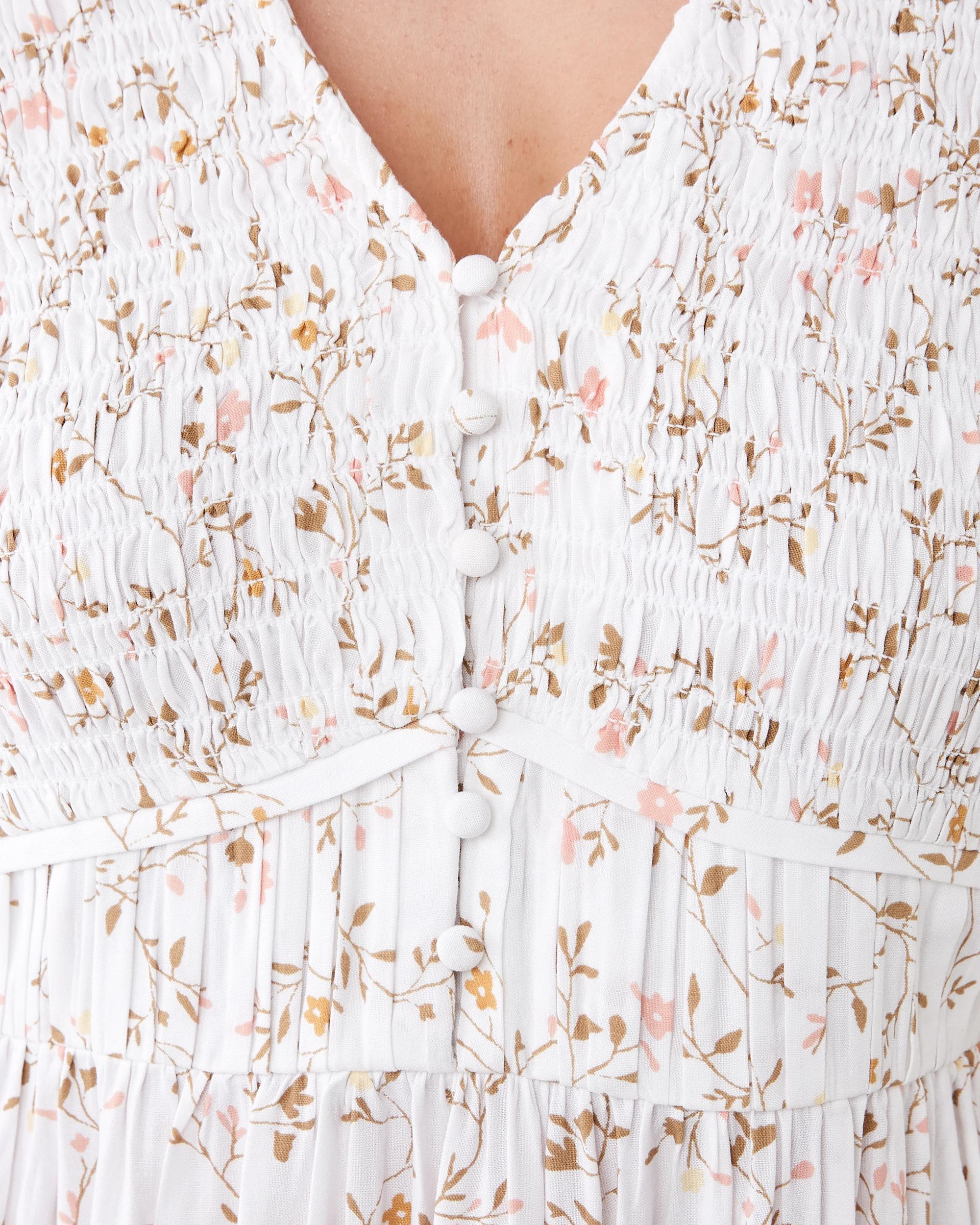 7 Short Frill Sleeve Button Mini Dress Trail Dty, 7 of 9