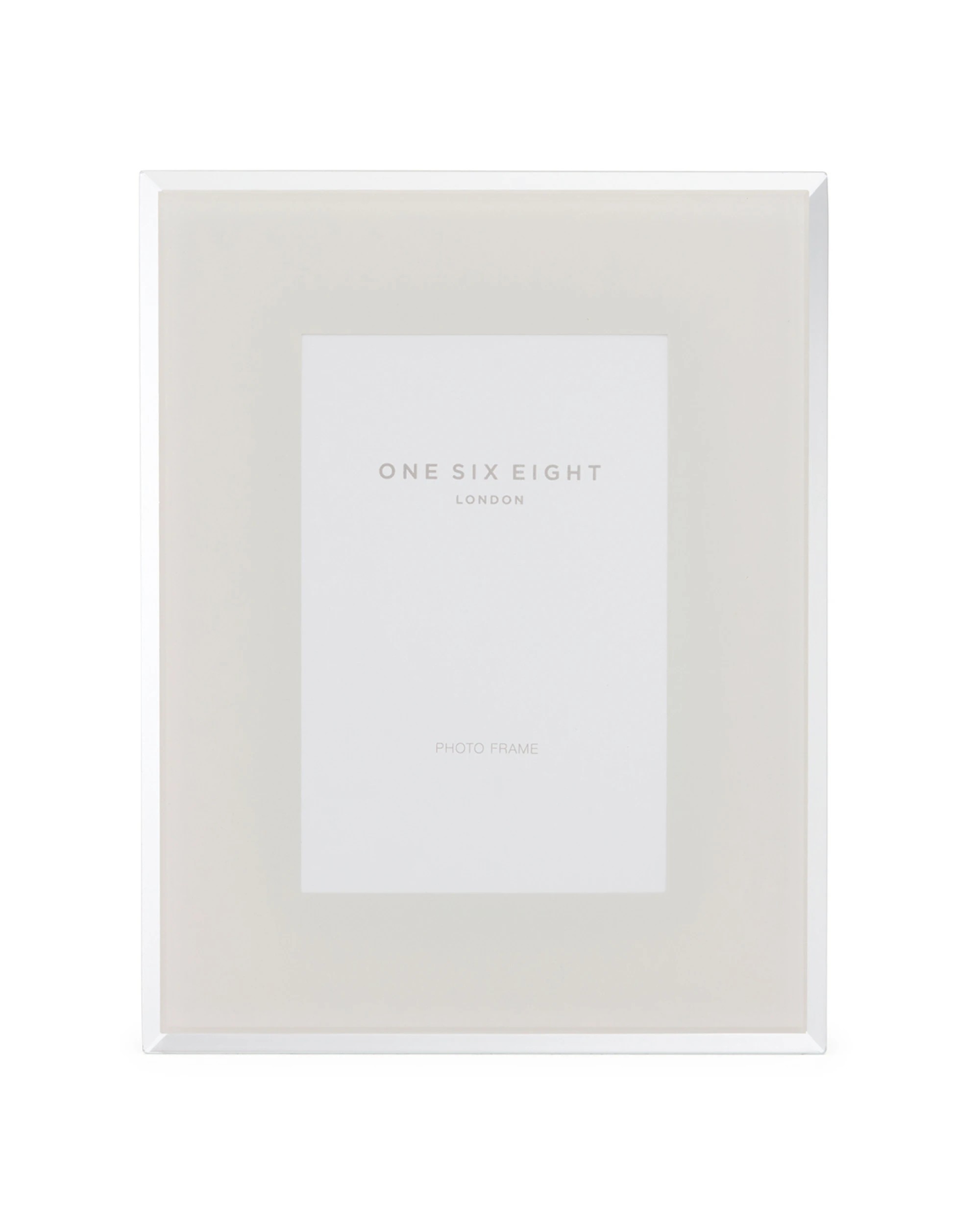 1 One Six Eight London Clara Glass Photo Frame - 7 x 5 - Off White - White, 1 of 2